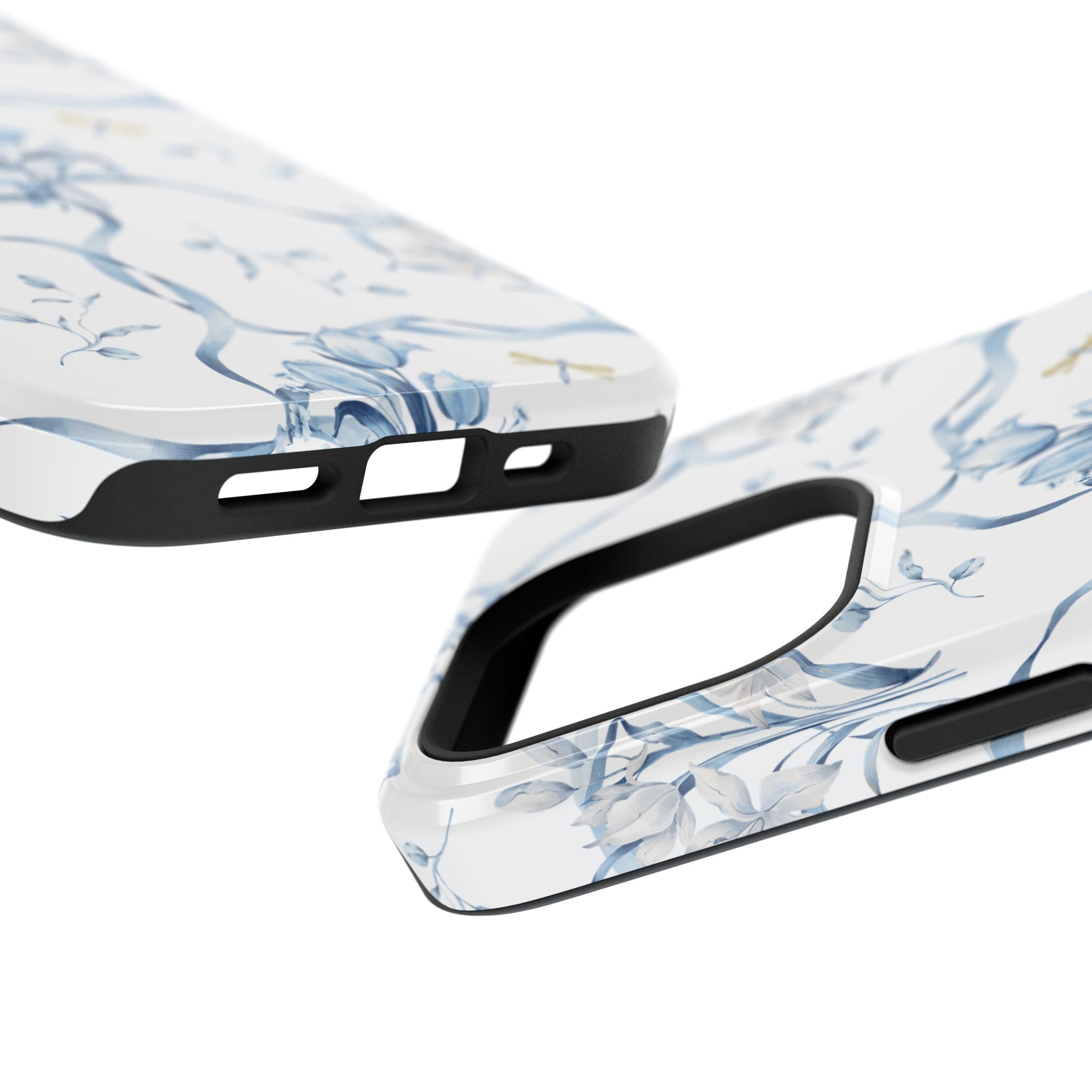 Customizable: Blue Floral-Inspired Phone Case