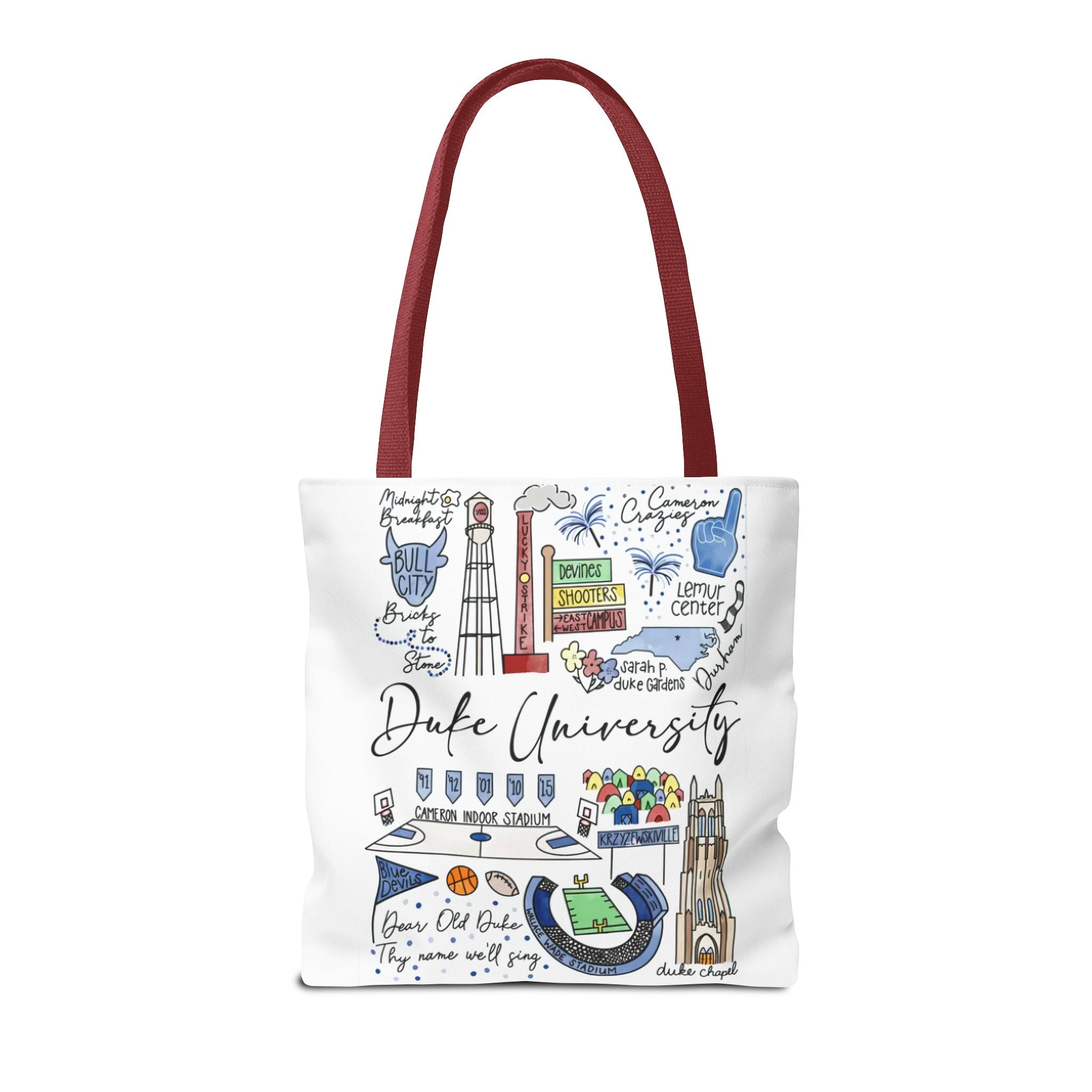 Duke University Tote Bag, College Spirit Bag, Campus Life Accessory, School Pride Gift, Eco-Friendly Shopping Bag