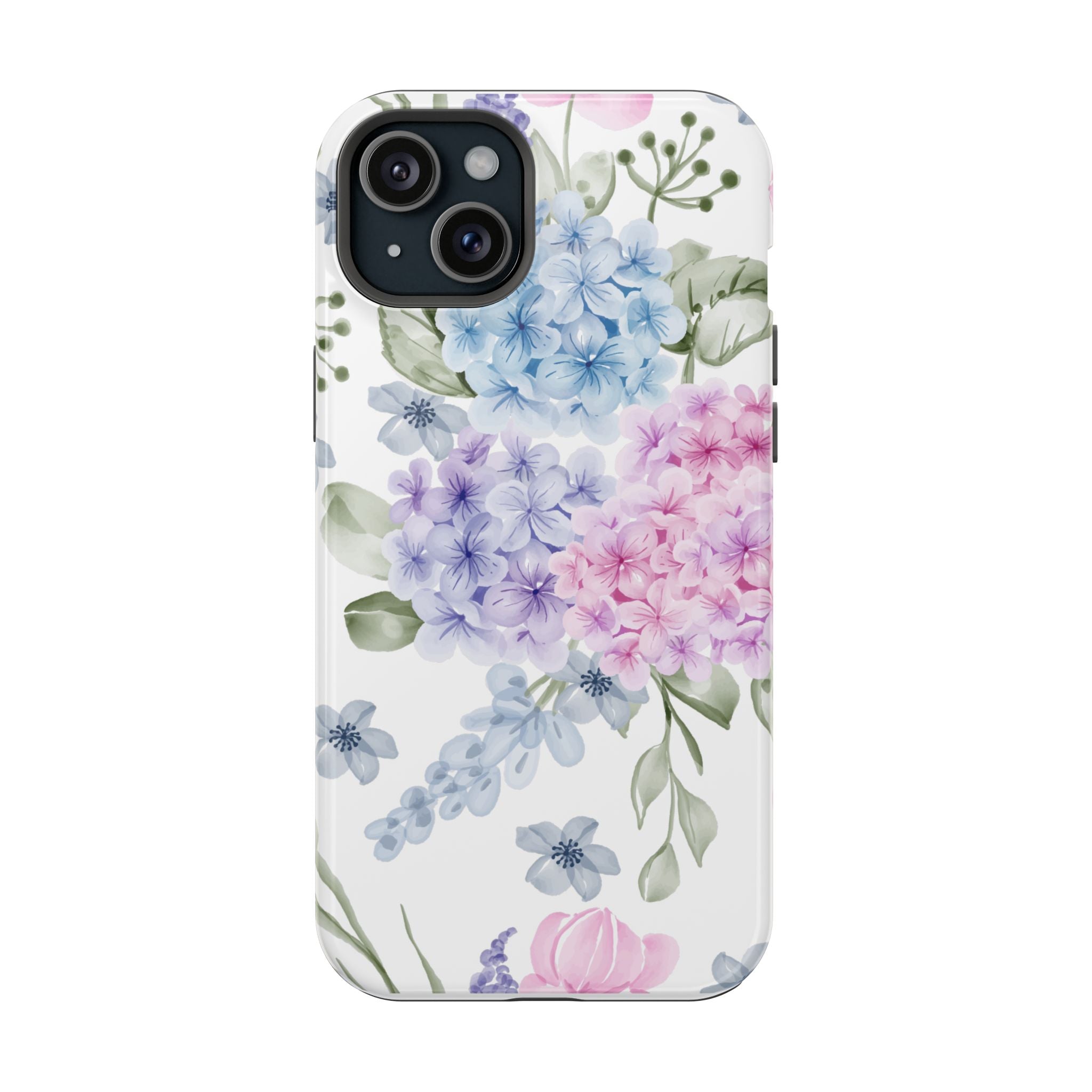 Customizable: Floral Hydrangea Impact-Resistant Phone Case