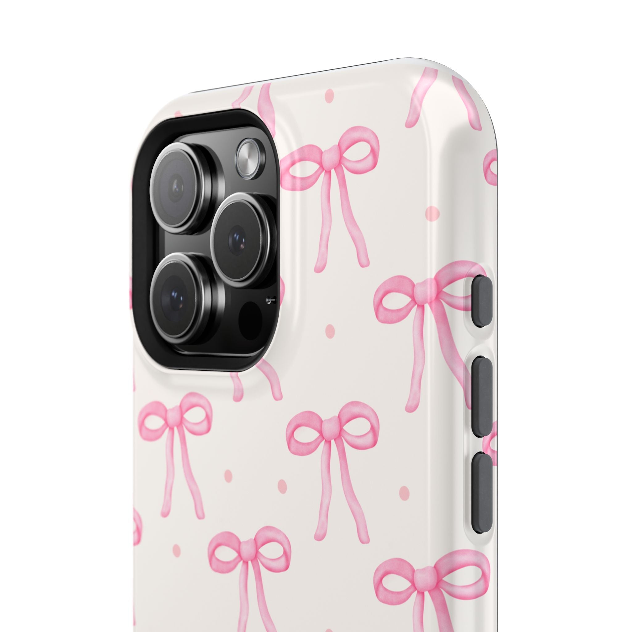 Customizable: Cute Pink Bow Impact-Resistant Phone Case