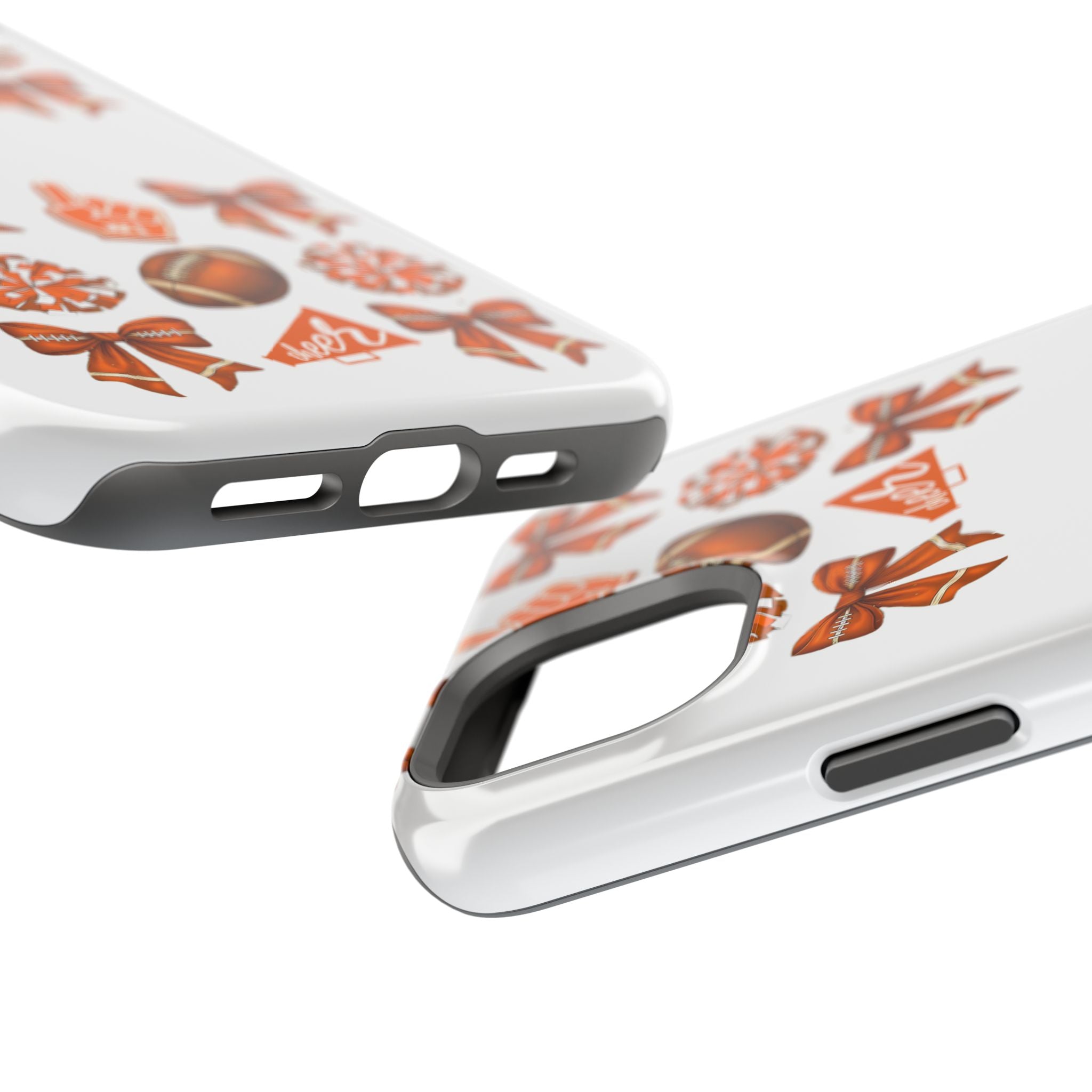 Customizable Orange-Themed Football Team Spirit Phone Case - Cheerful Accessories for Game Day, Unique Design for Fans, Sports Gift, Fall Celebrations, Team Pride