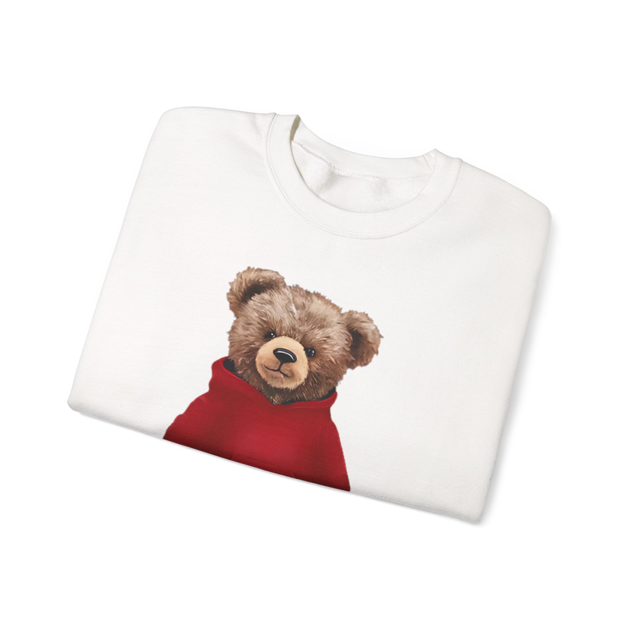 CUSTOMIZABLE: Cozy Bear Red Hoodie Sweatshirt Crewneck