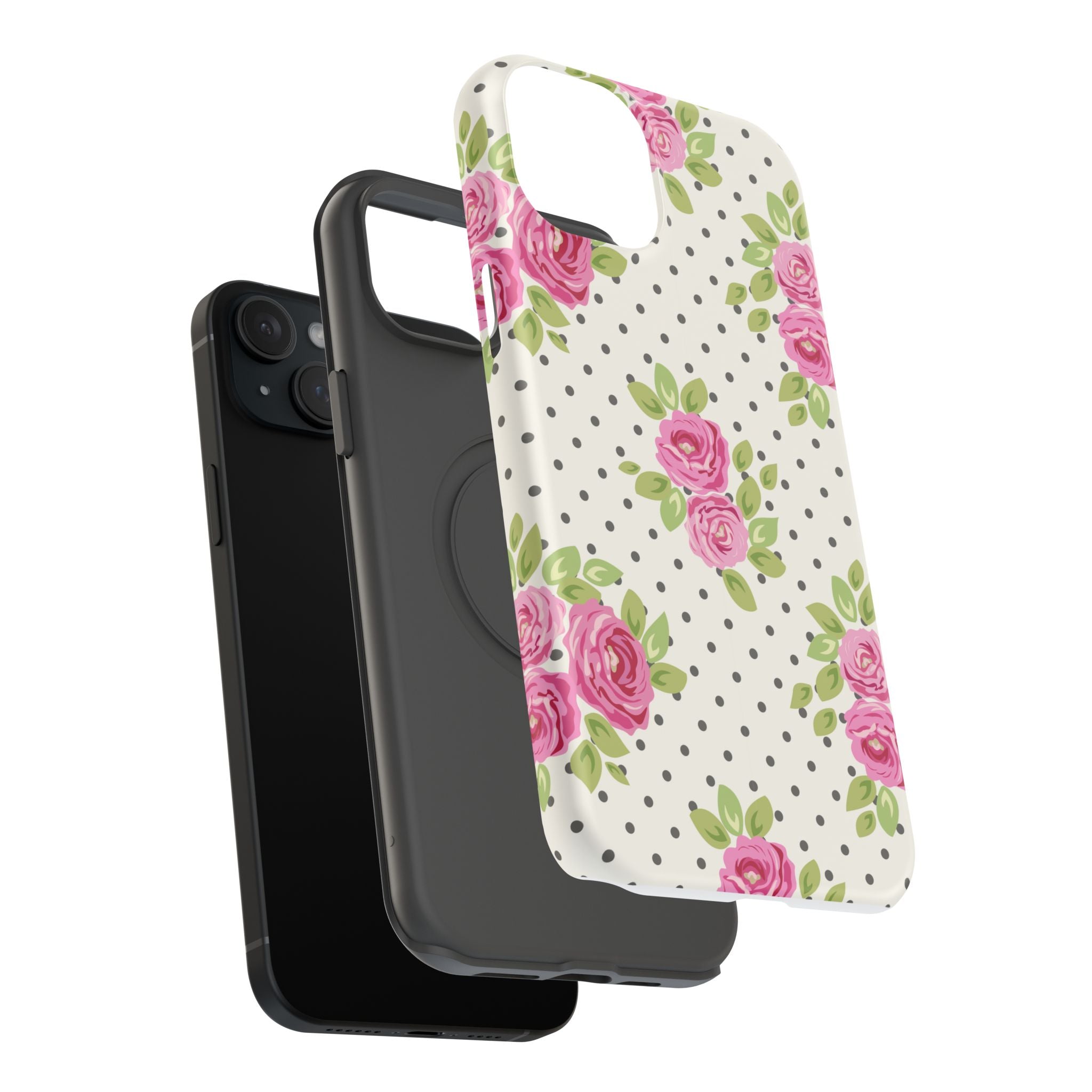 Customizable: Floral Polka Dot Phone Case
