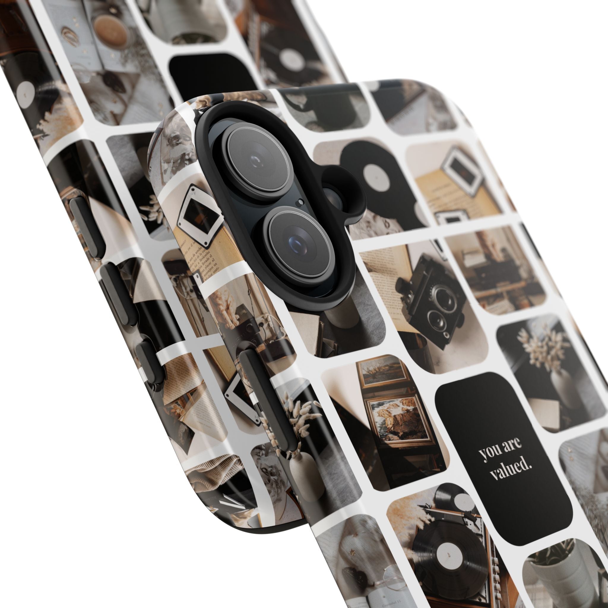 Retro Collage Phone Case - You Are Valued, Durable Protection for Your Device, Thoughtful Gift for Friends & Family, Perfect for Any [...]