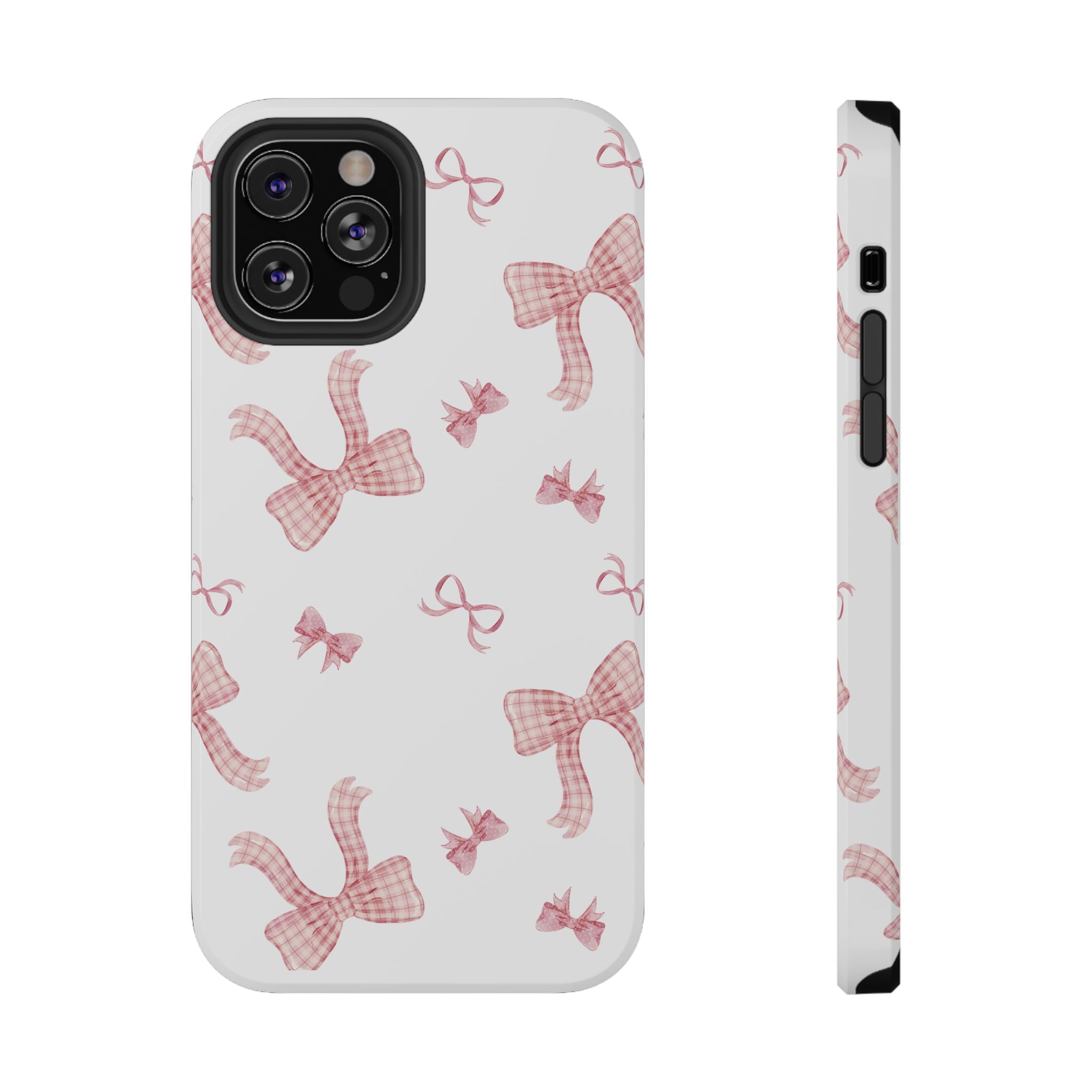 Customizable: Gingham Chic Bow Pattern Phone Case