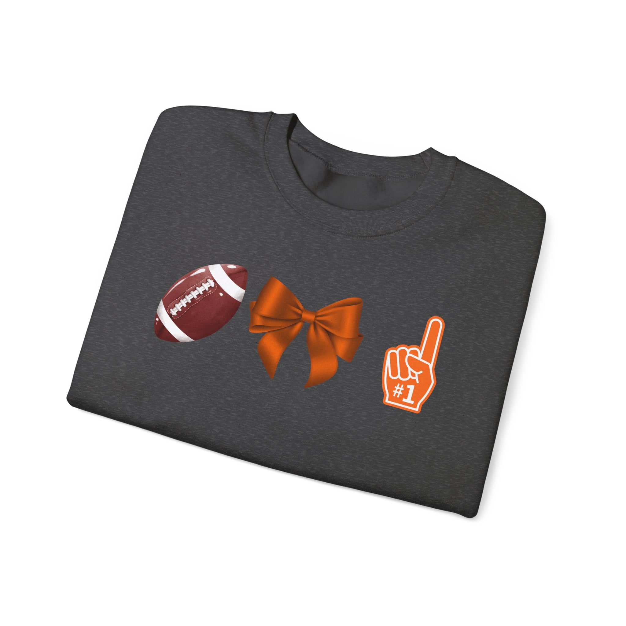 Customizable Orange Themed Game Day Spirit Sweatshirt