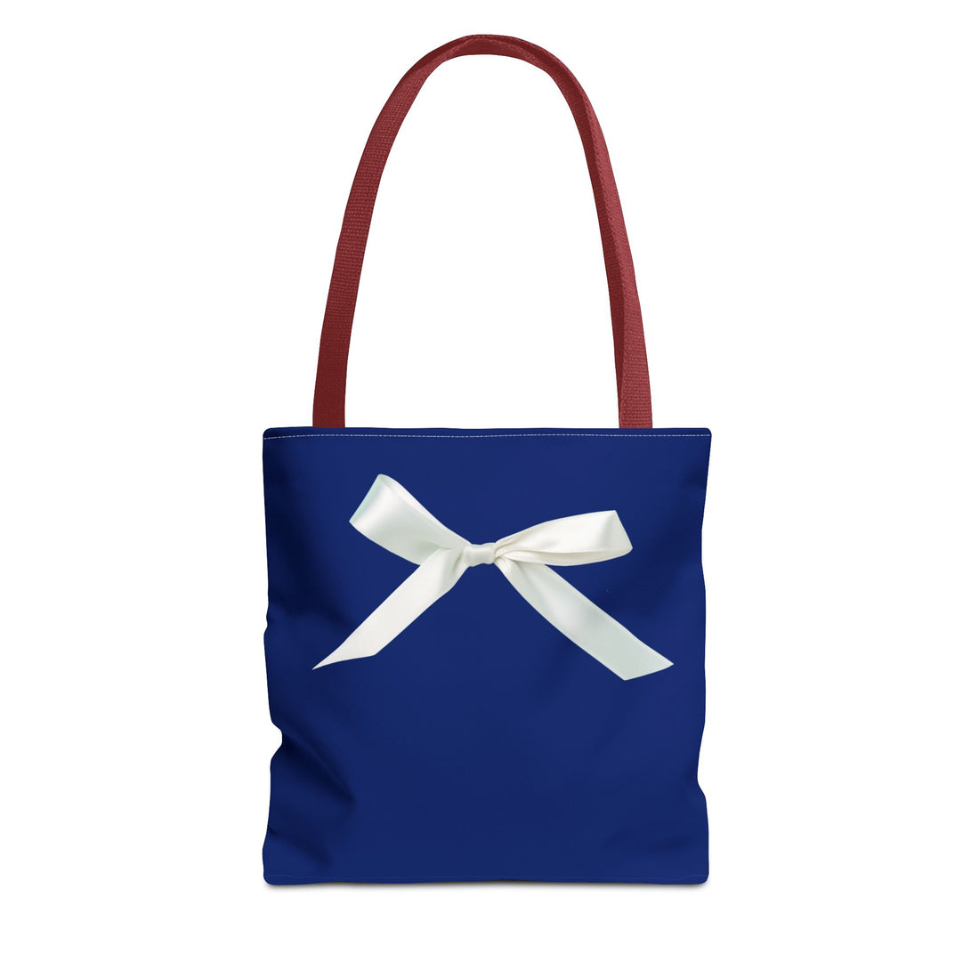 Elegant Blue Tote Bag with White Bow, Stylish Carryall, Perfect Gift for Her, Bridesmaid Tote, Wedding Accessory, Everyday Use