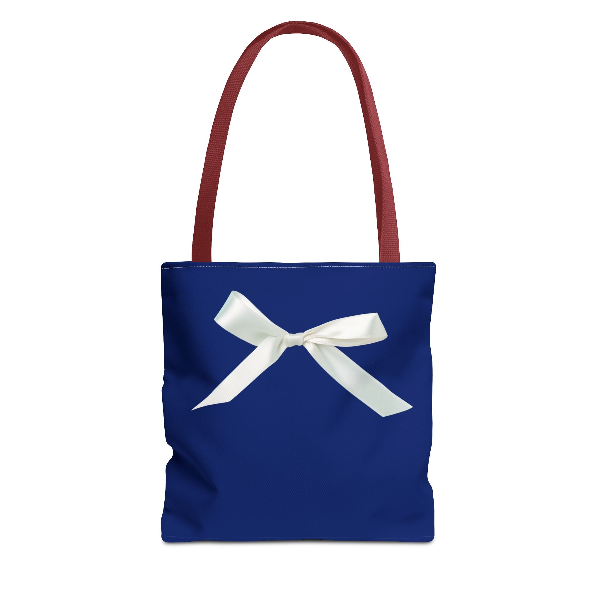 Elegant Blue Tote Bag with White Bow, Stylish Carryall, Perfect Gift for Her, Bridesmaid Tote, Wedding Accessory, Everyday Use