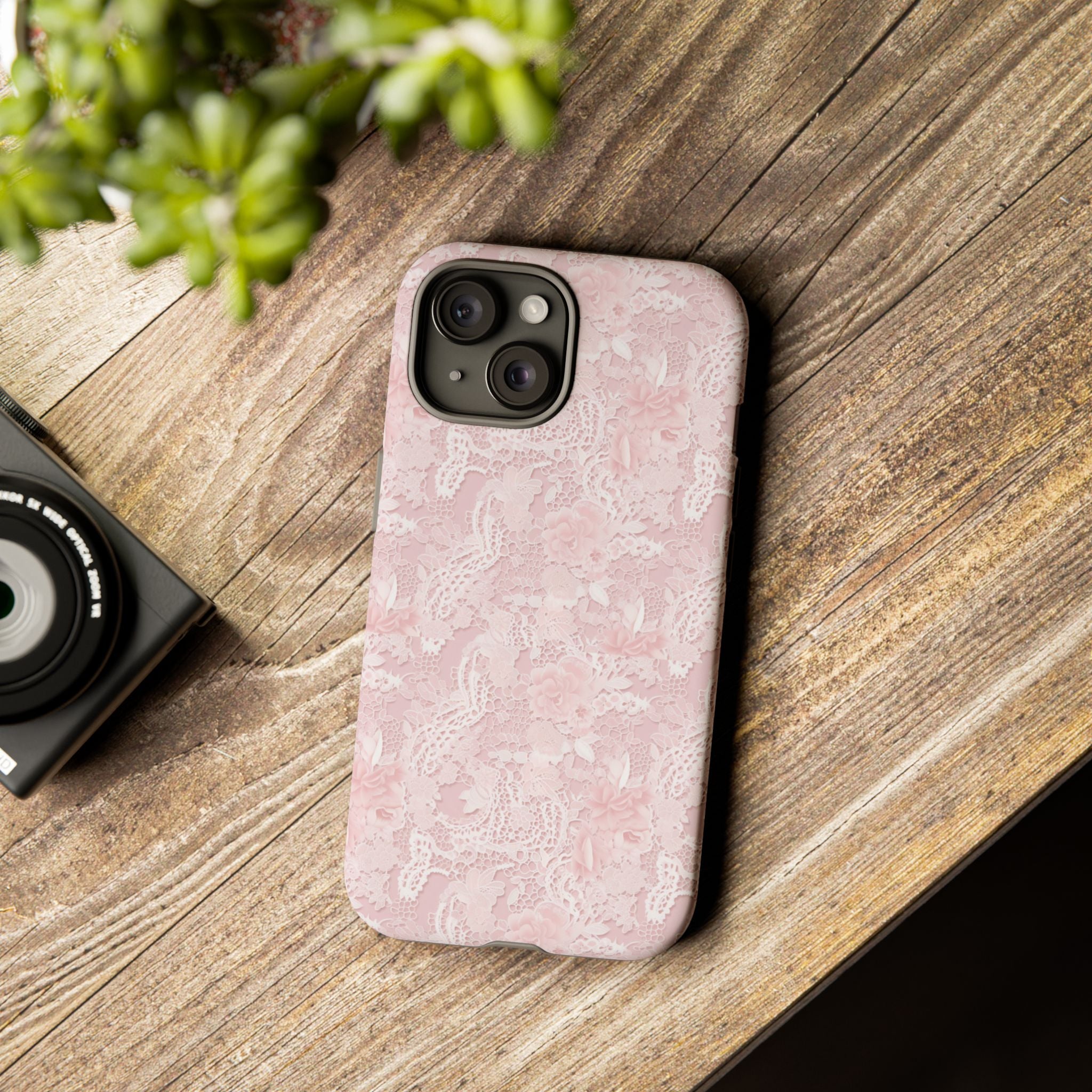 Customizable: Pink Floral Phone Case, Stylish Tough Cases, Unique Gift for Her, Cute Phone Accessories, Floral Tech Cover
