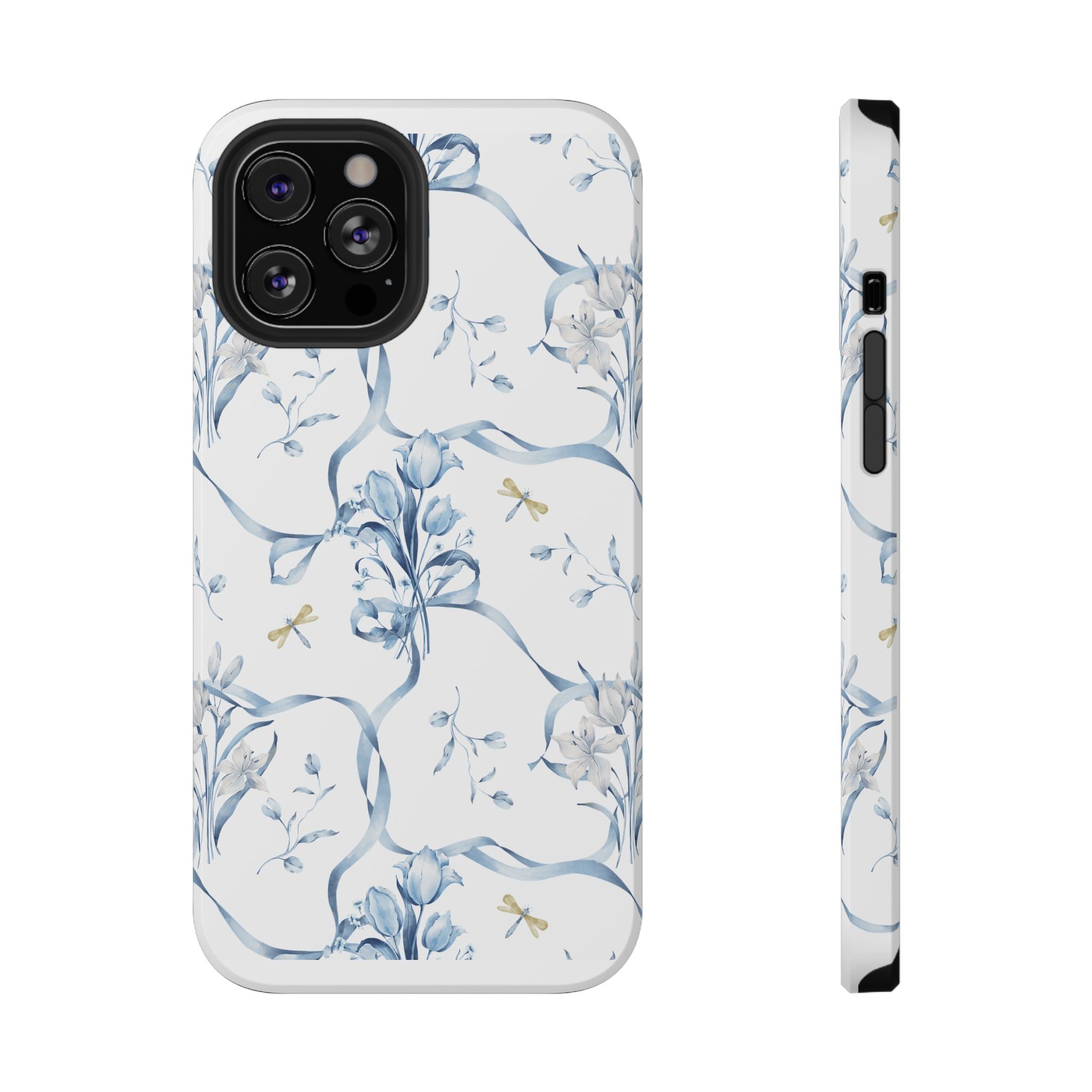 Customizable: Blue Floral-Inspired Phone Case