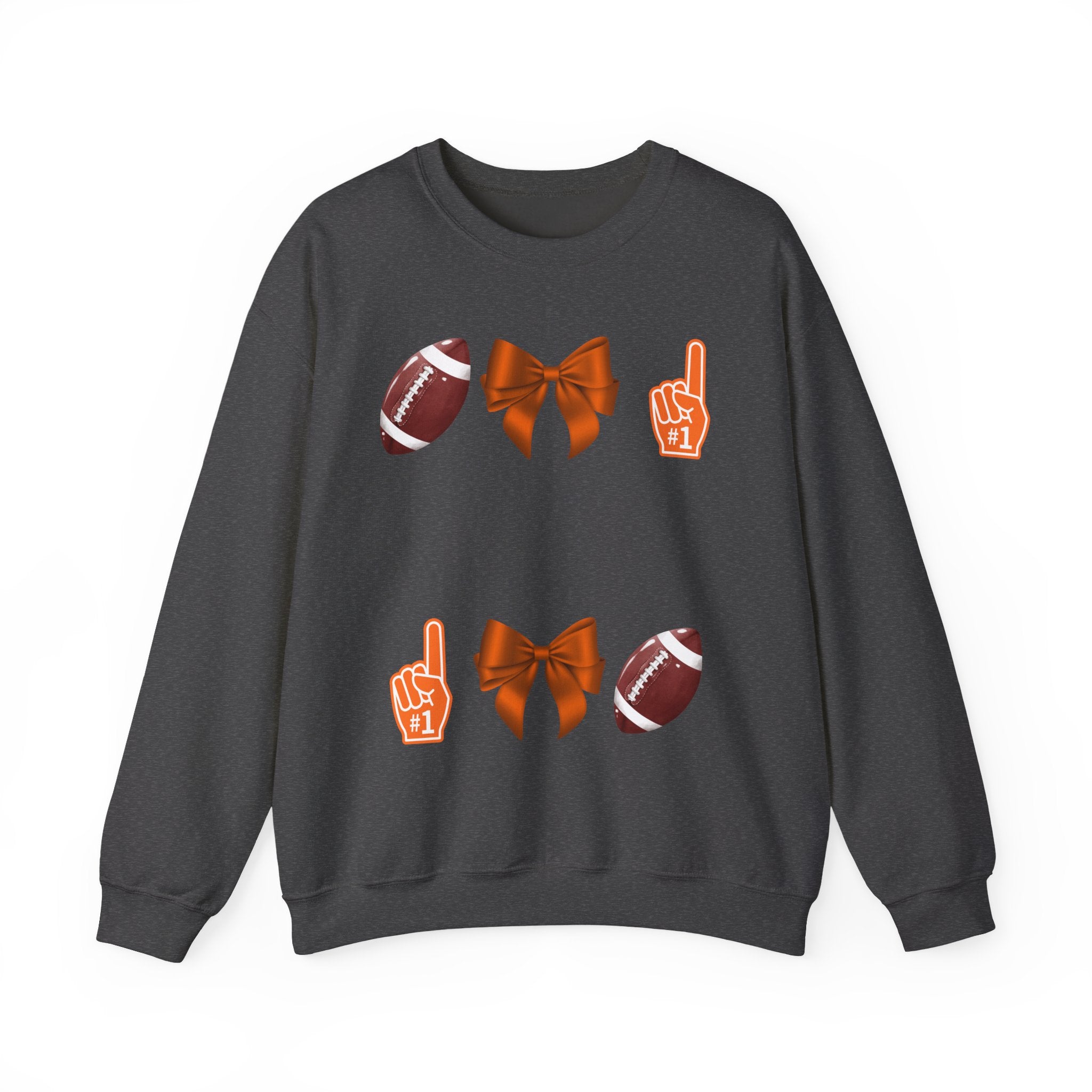 Customizable Orange Themed Game Day Spirit Sweatshirt