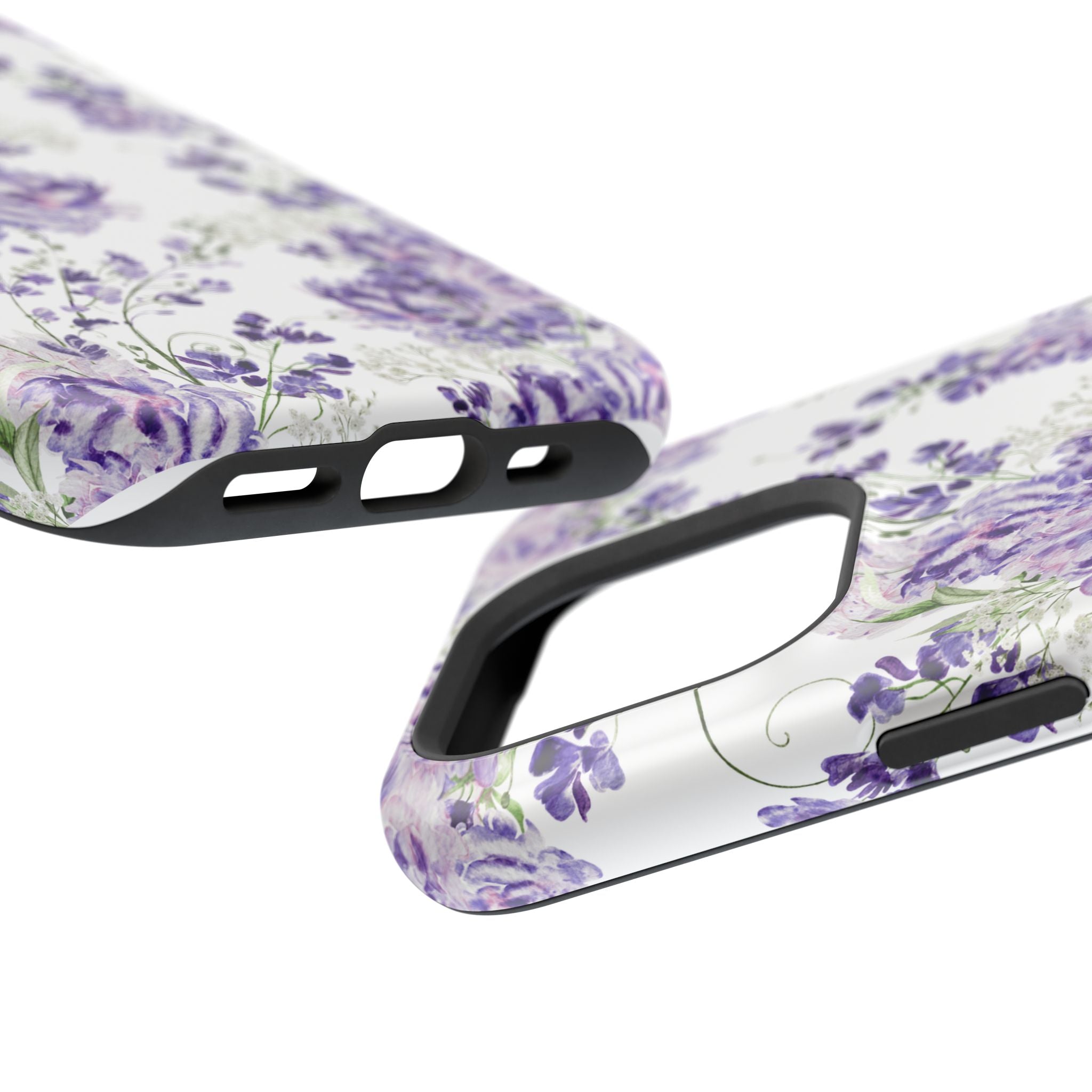 Customizable: Purple Floral Impact-Resistant Phone Case