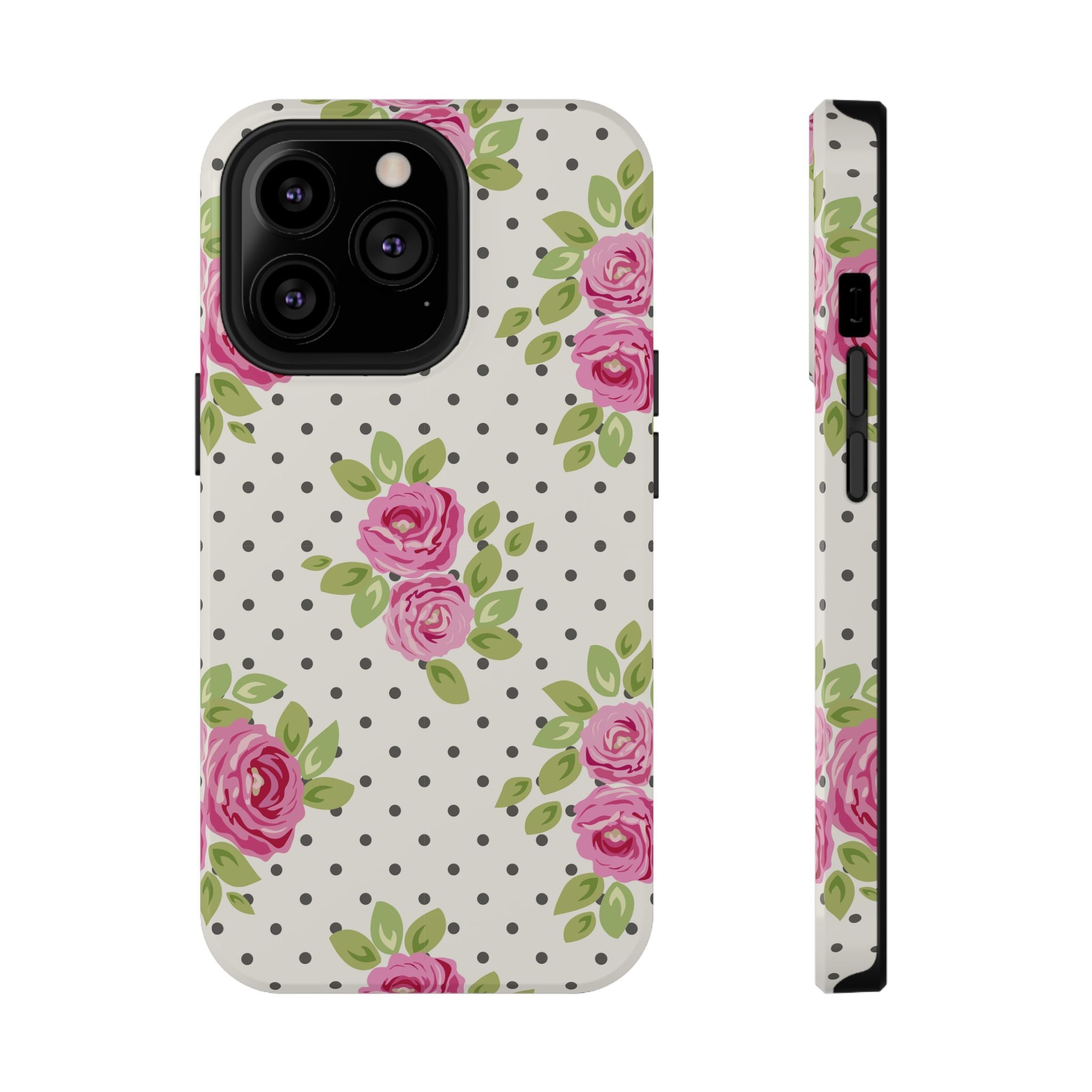 Customizable: Floral Polka Dot Phone Case