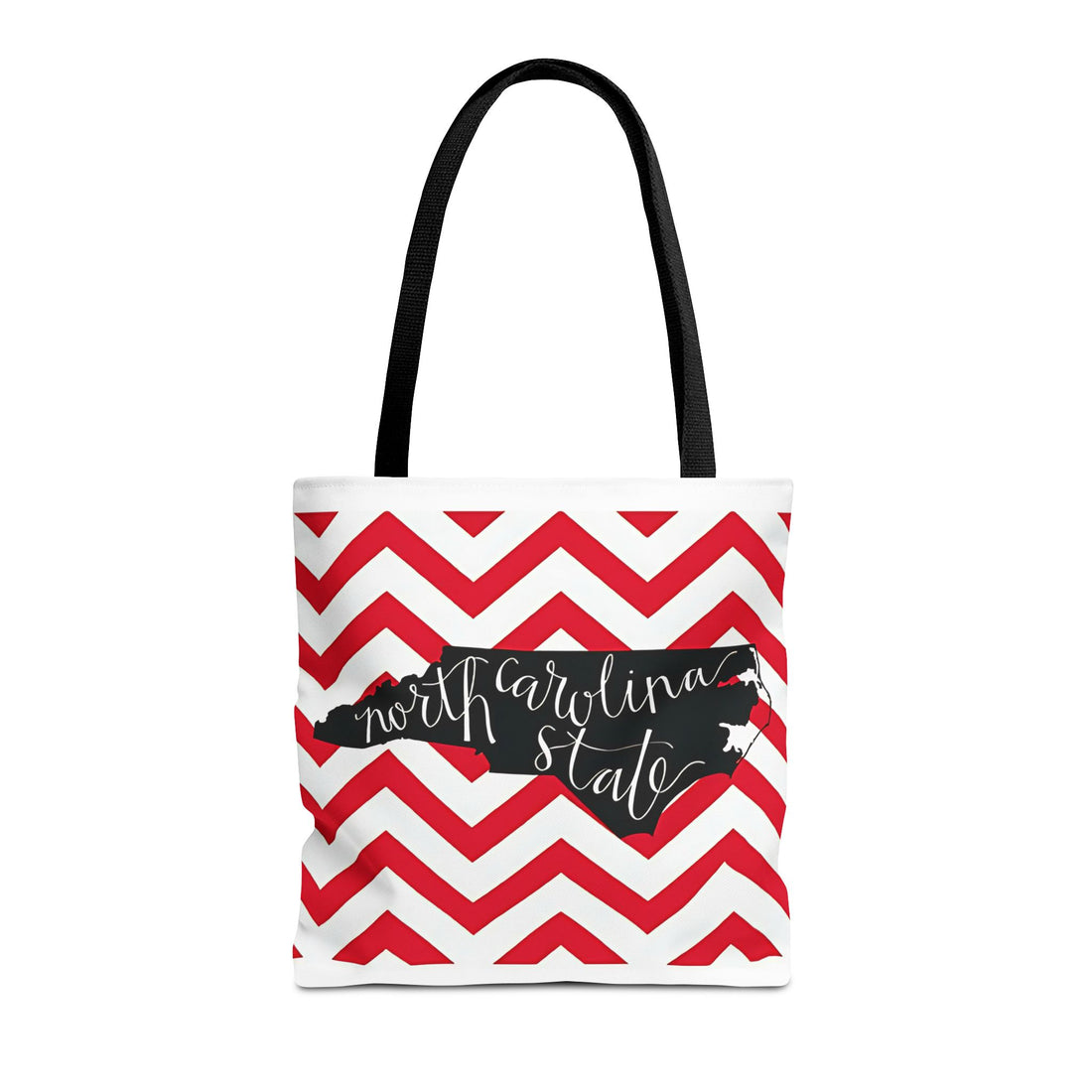 North Carolina Tote Bag, Stylish Chevron Pattern, Beach Essentials, Reusable Grocery Bag, Gift for Travelers, Southern Charm