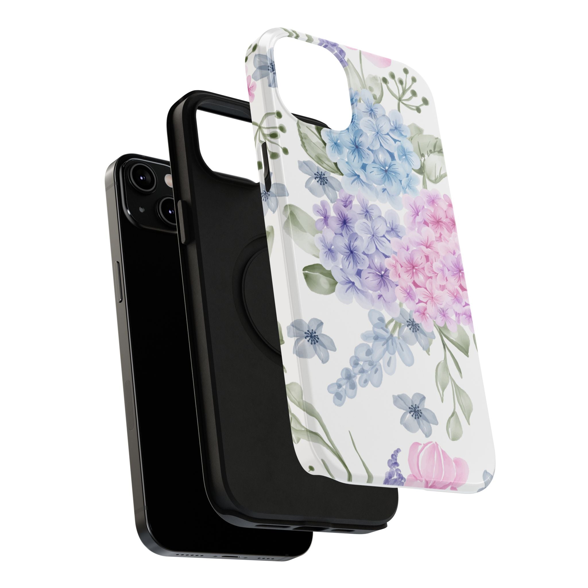 Customizable: Floral Hydrangea Impact-Resistant Phone Case
