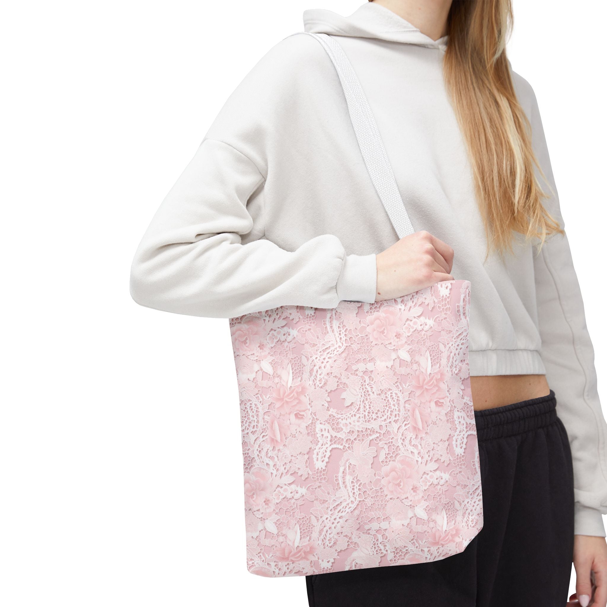 Chic Floral Tote Bag, Stylish Shopping Bag, Pink Floral Accessory, Perfect for Gifts, Sustainable Fashion