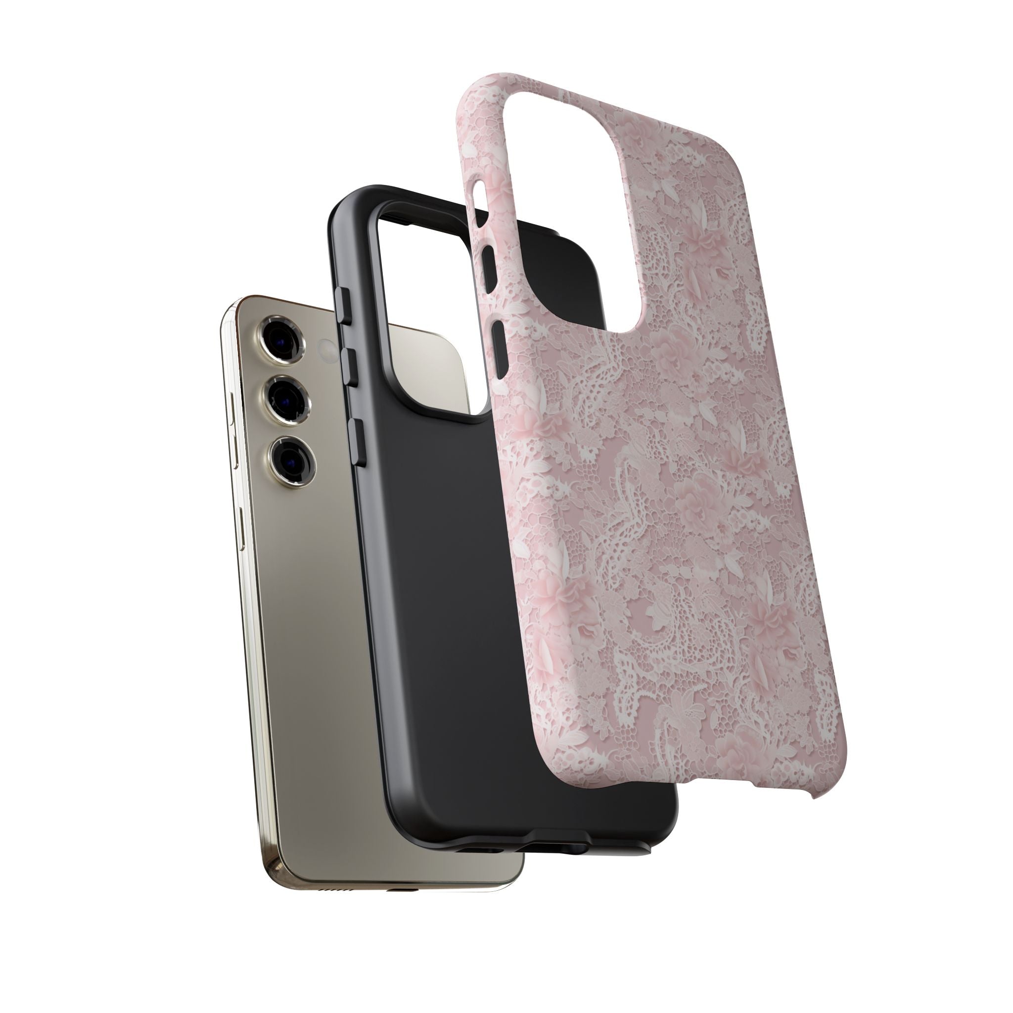 Customizable: Pink Floral Phone Case, Stylish Tough Cases, Unique Gift for Her, Cute Phone Accessories, Floral Tech Cover