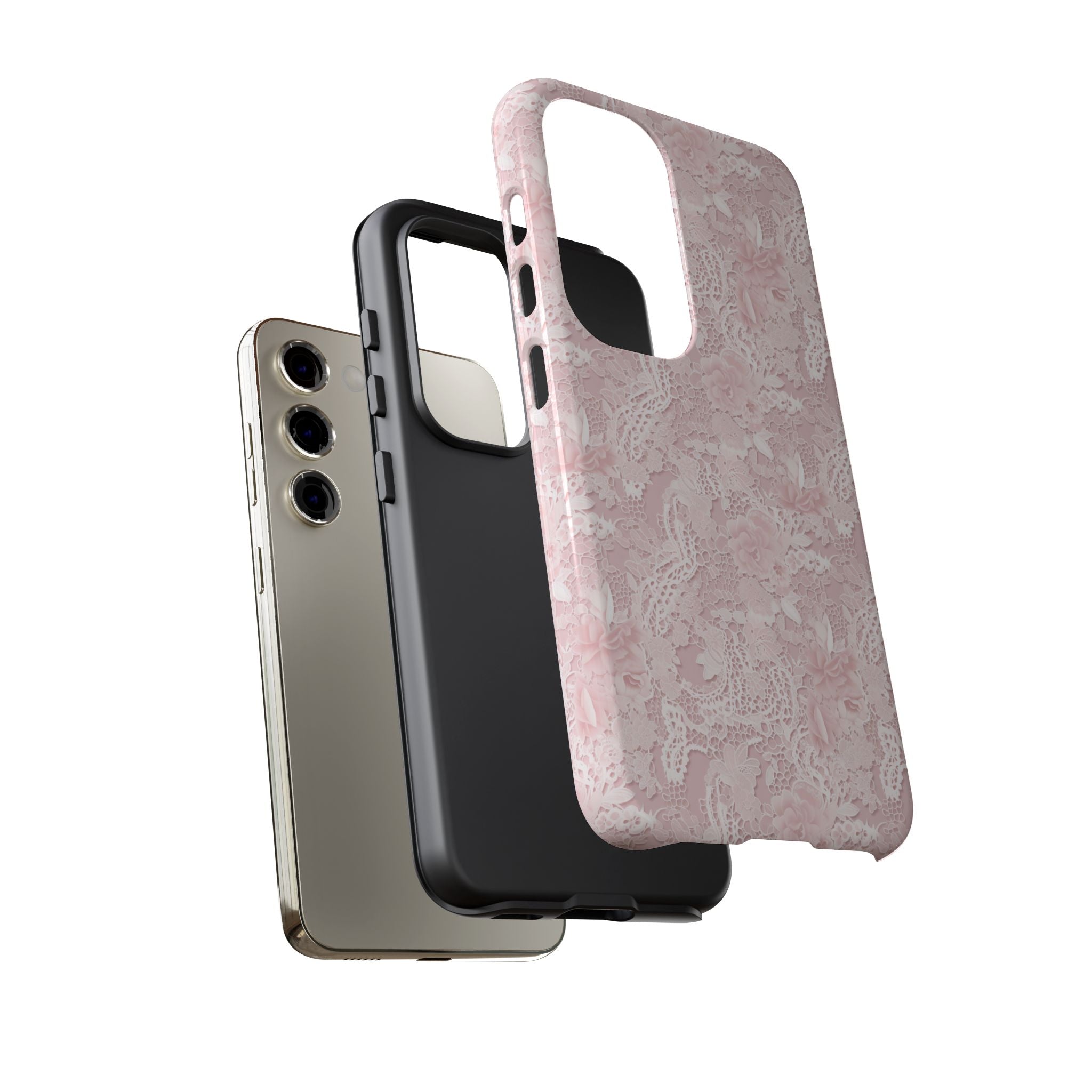 Customizable: Pink Floral Phone Case, Stylish Tough Cases, Unique Gift for Her, Cute Phone Accessories, Floral Tech Cover