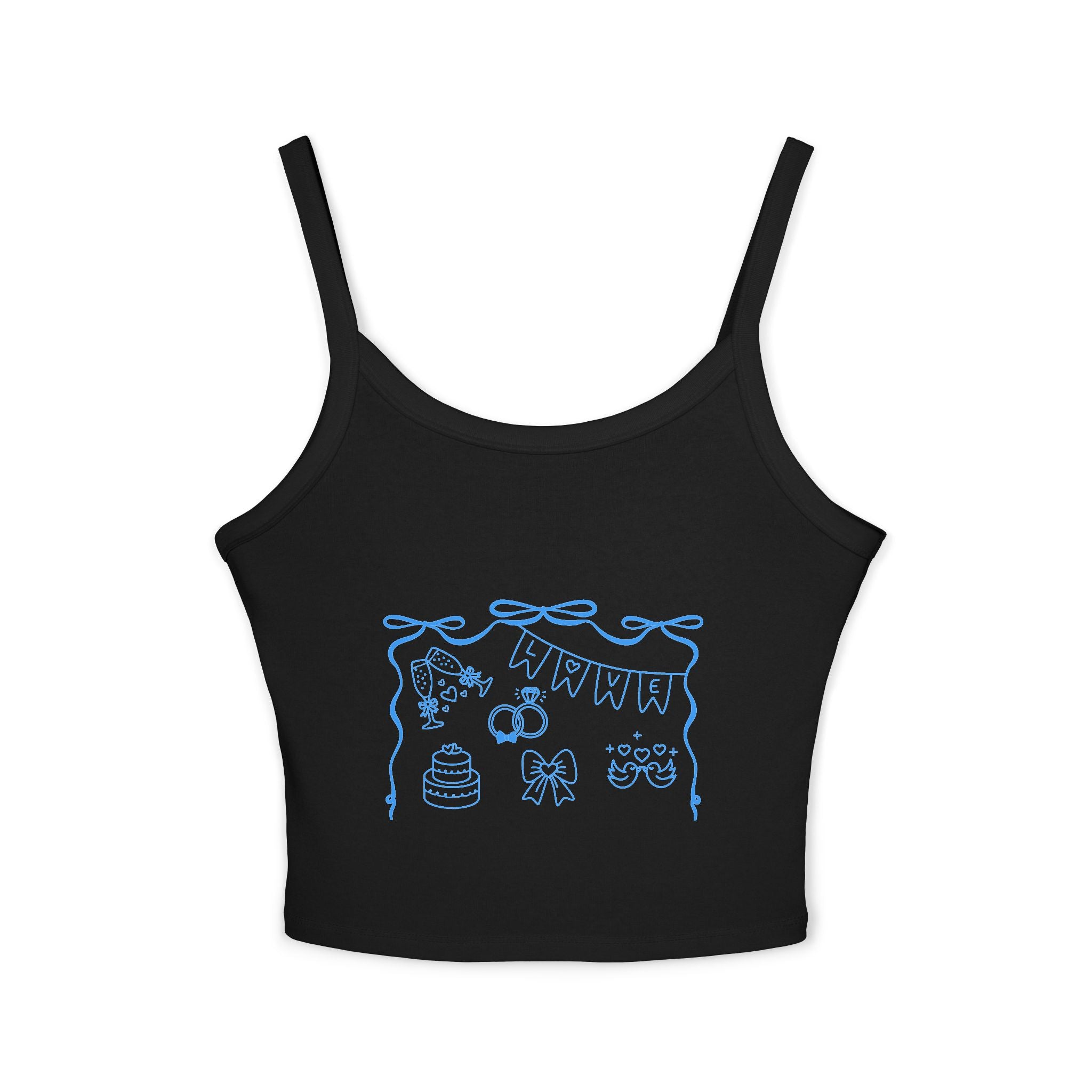Customizable Women's Bachelorette/Bride Spaghetti Strap Tank Top