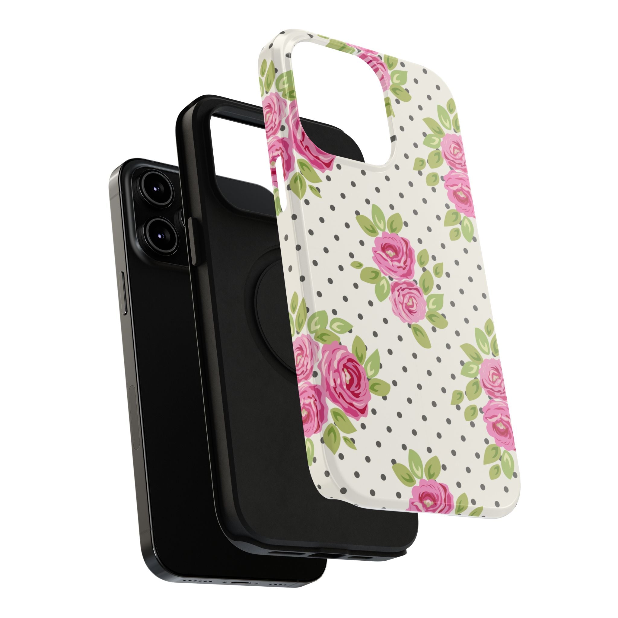 Customizable: Floral Polka Dot Phone Case