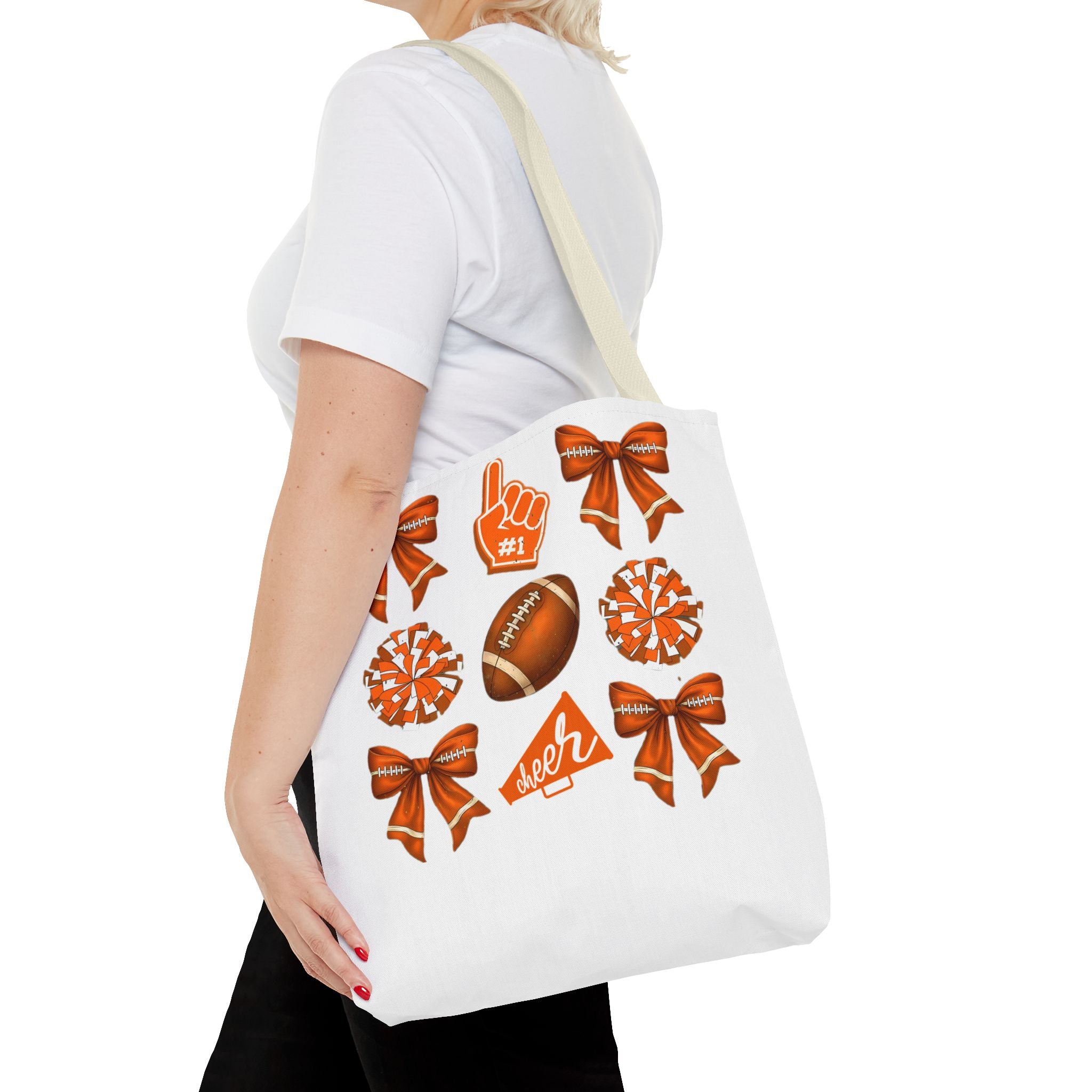 Orange Themed Game Day Tote Bag - College Commitment & Graduation Gift - School Pride Design