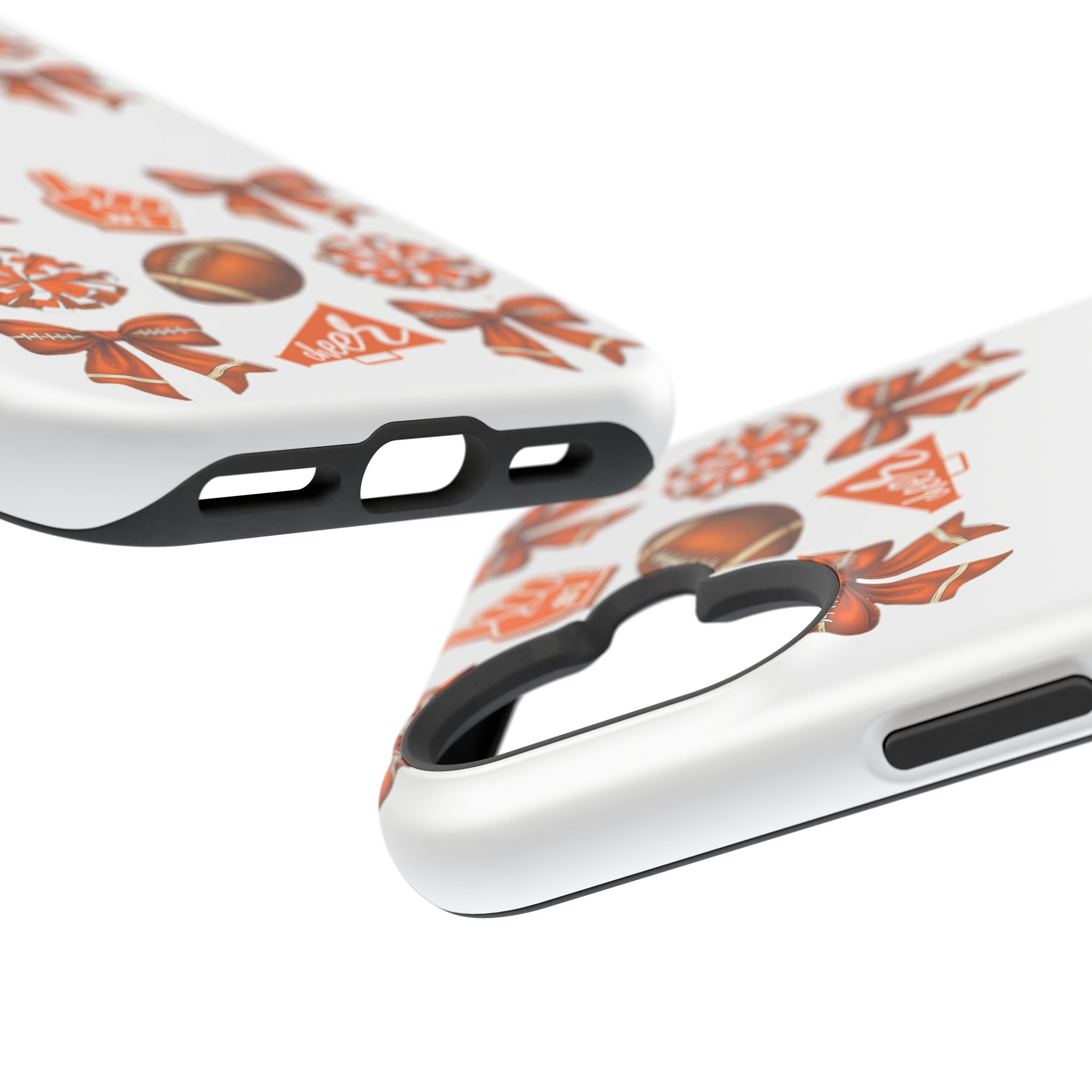 Customizable Orange-Themed Football Team Spirit Phone Case - Cheerful Accessories for Game Day, Unique Design for Fans, Sports Gift, Fall Celebrations, Team Pride