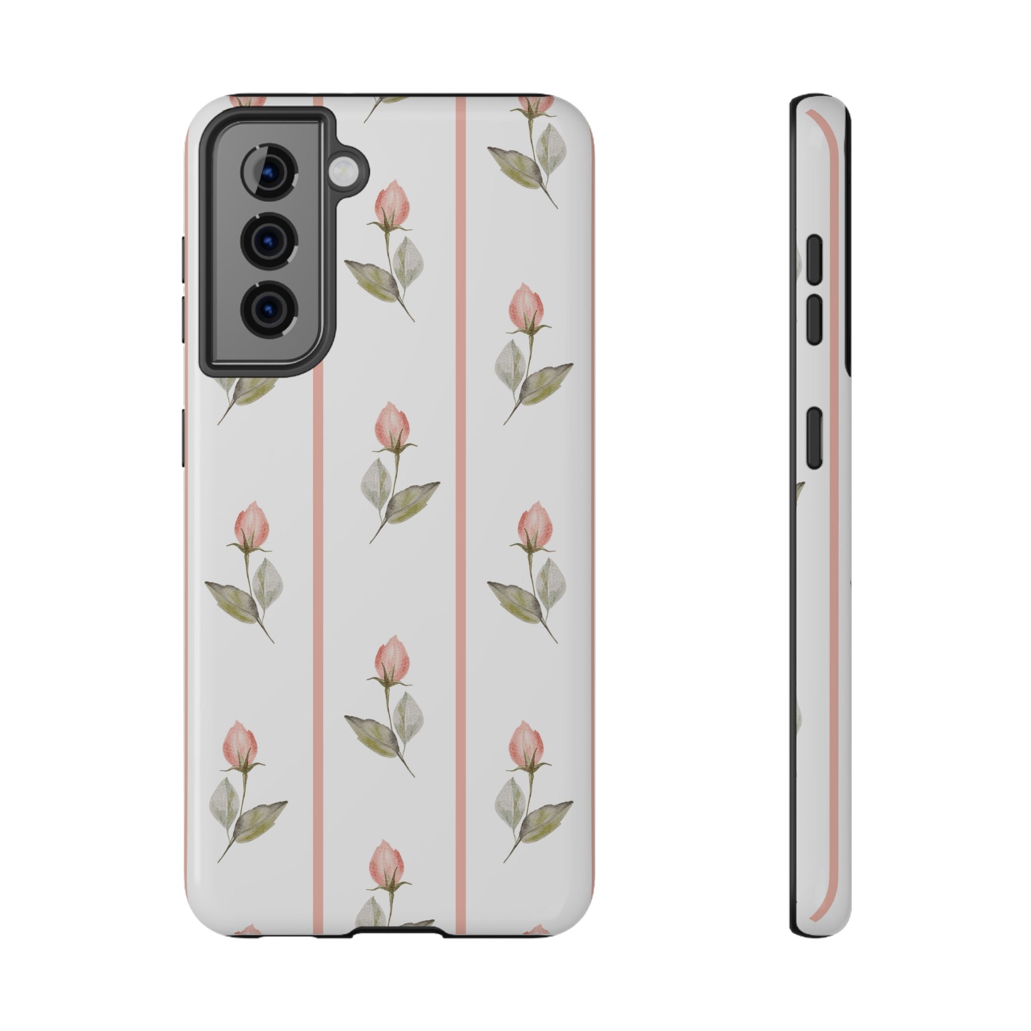 Customizable: Floral Impact-Resistant Phone Case, Chic Phone Cover