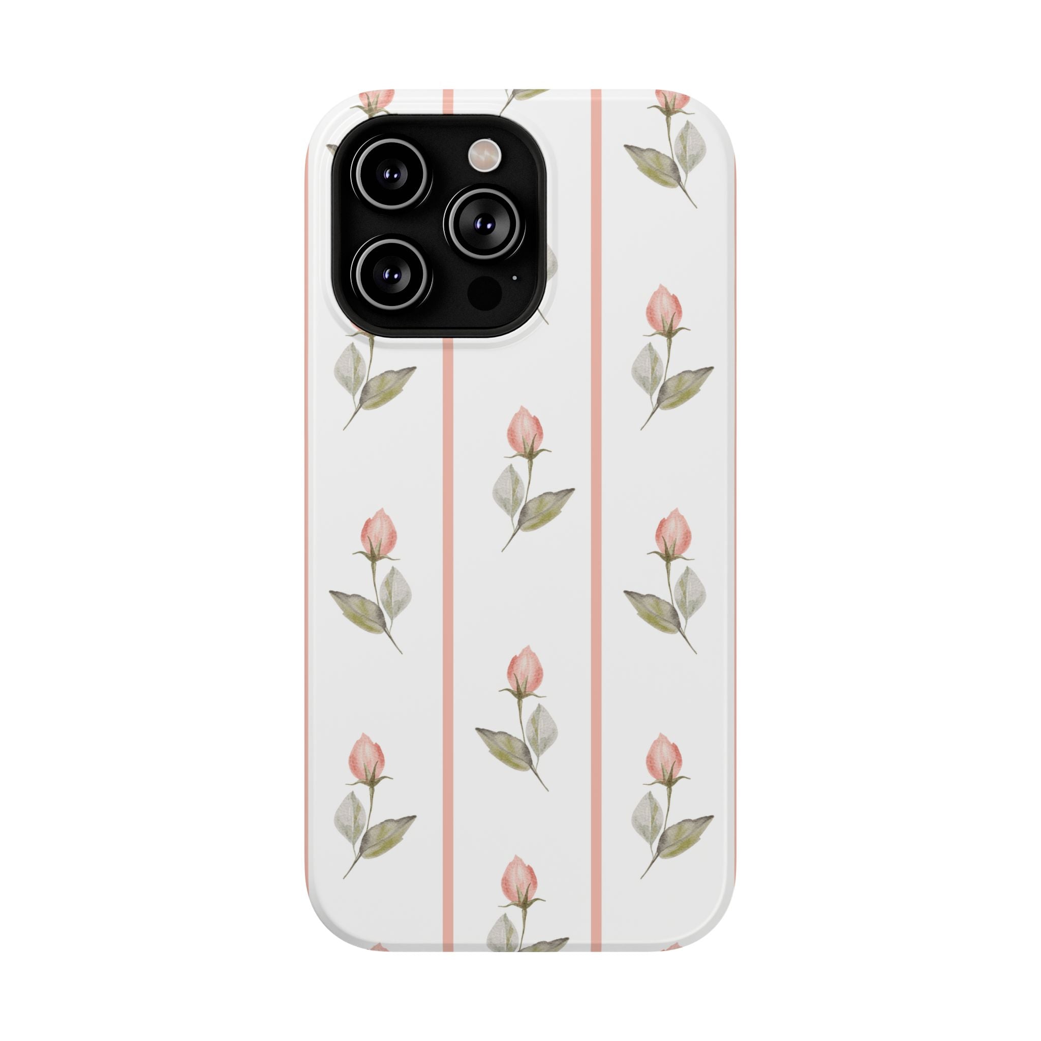 Customizable: Floral Impact-Resistant Phone Case, Chic Phone Cover
