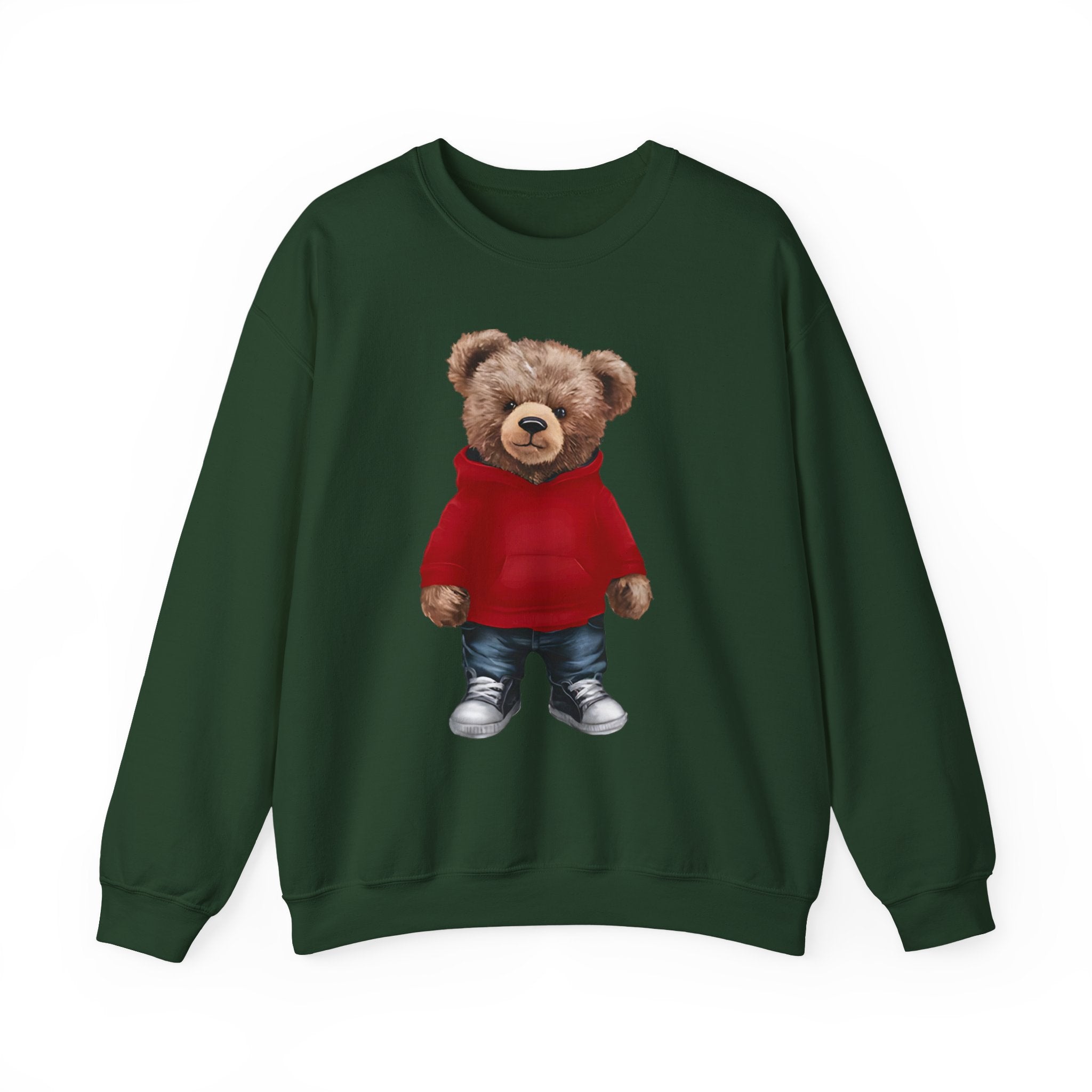 CUSTOMIZABLE: Cozy Bear Red Hoodie Sweatshirt Crewneck