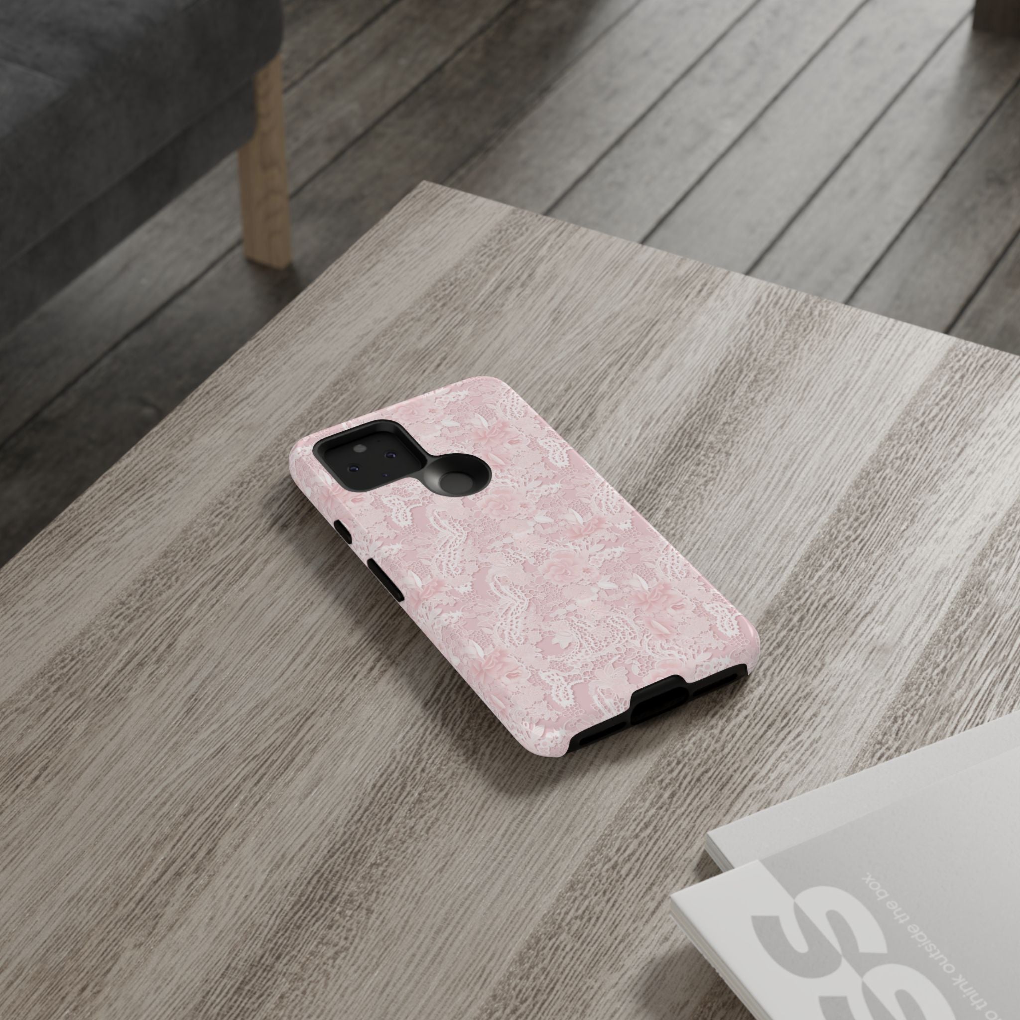 Customizable: Pink Floral Phone Case, Stylish Tough Cases, Unique Gift for Her, Cute Phone Accessories, Floral Tech Cover