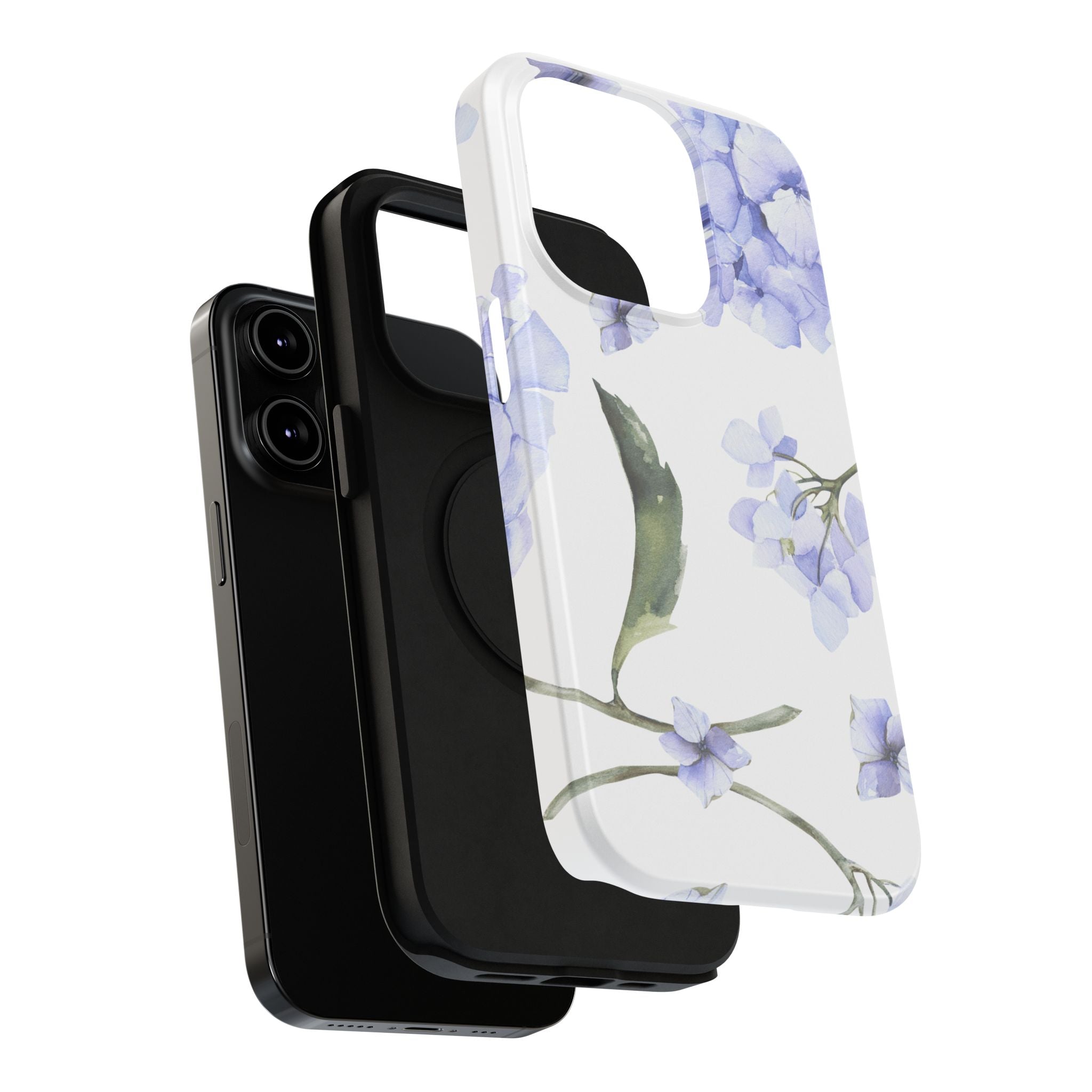Customizable: Floral Purple Hydrangea Impact-Resistant Phone Case