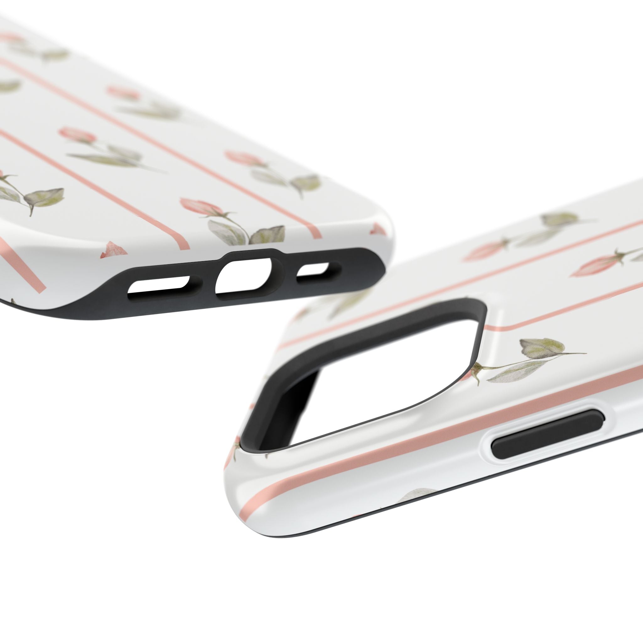 Customizable: Floral Impact-Resistant Phone Case, Chic Phone Cover