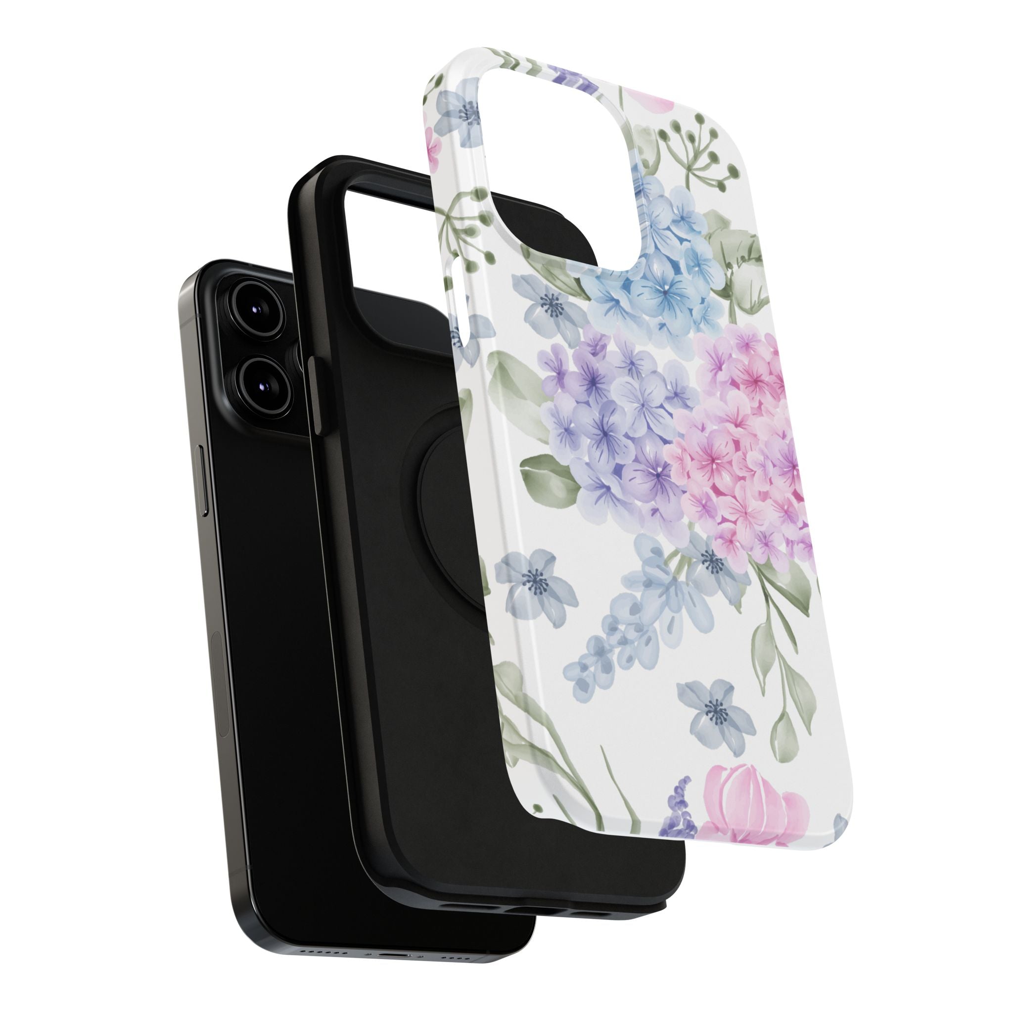Customizable: Floral Hydrangea Impact-Resistant Phone Case