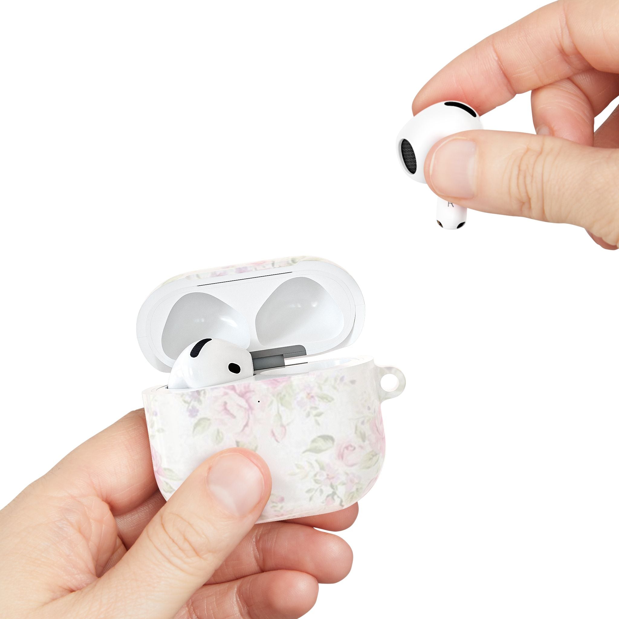 Floral AirPod Case, Elegant Wireless Earbuds Case, Flower Design AirPods Cover, Cute Tech Accessory, Gift for Her, Custom Earbud Case
