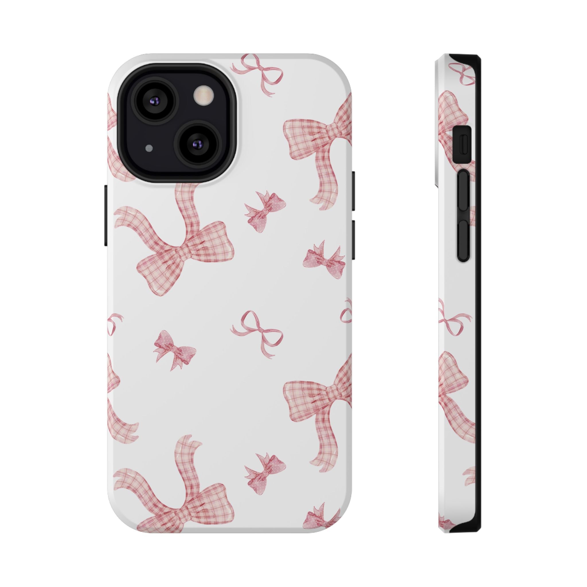 Customizable: Gingham Chic Bow Pattern Phone Case