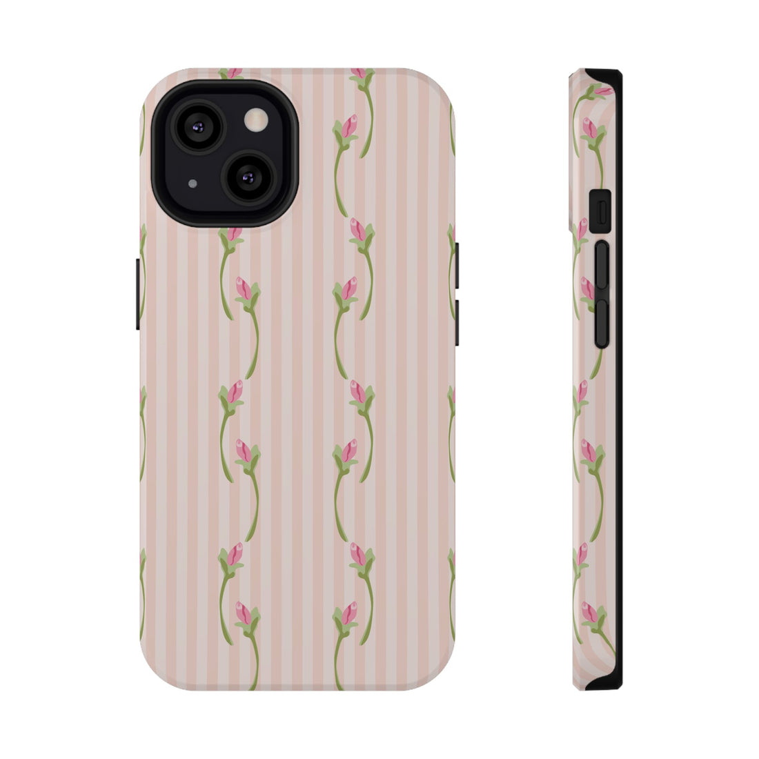 Phone case with floral pattern on a beige background
