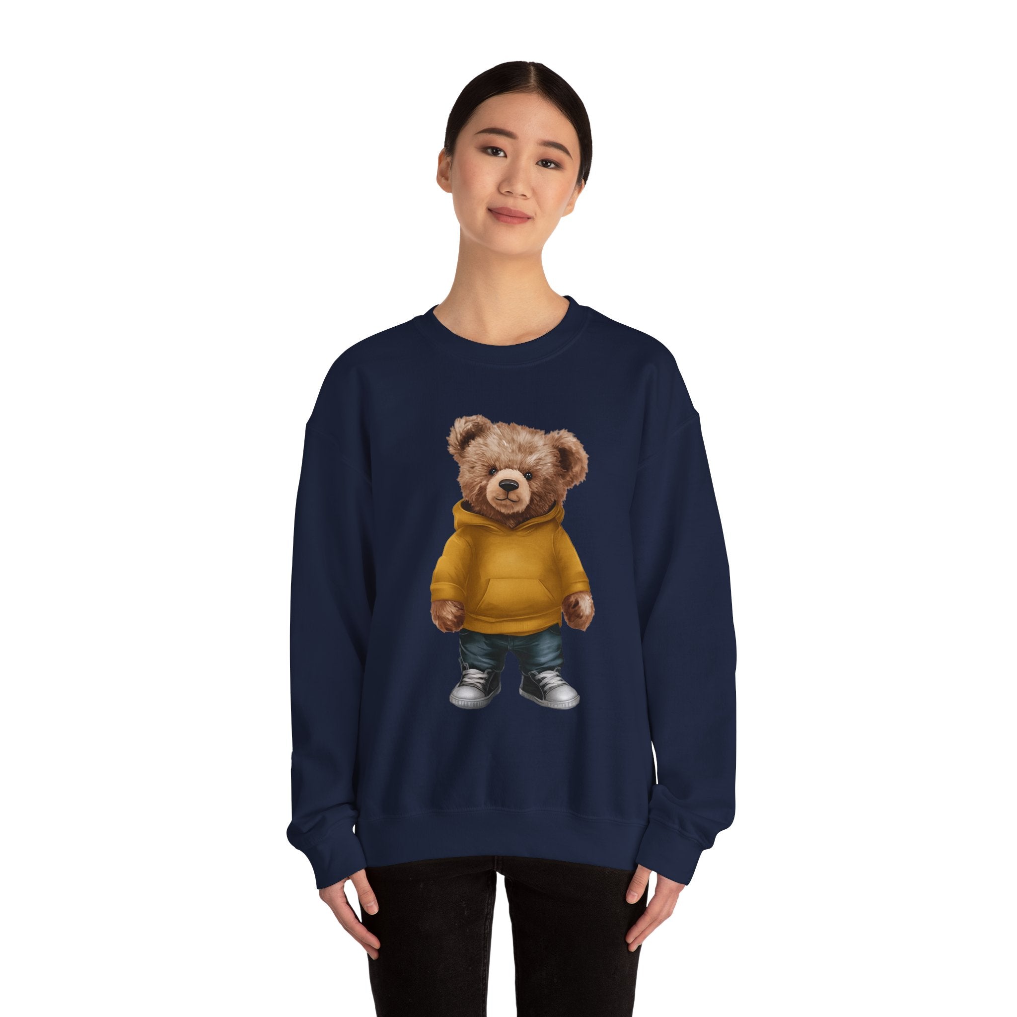 Customizable Bear with Gold Hoodie Crewneck