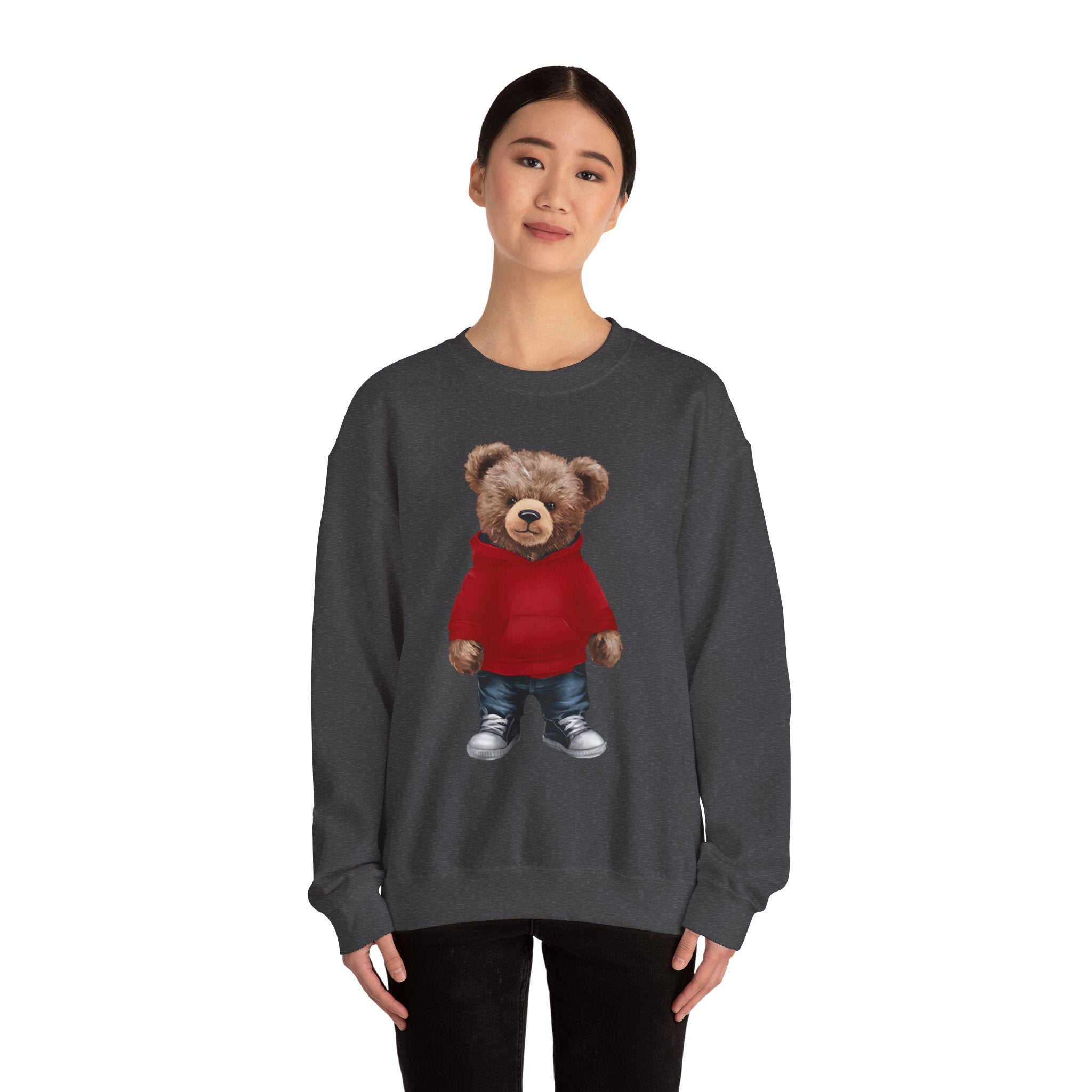 CUSTOMIZABLE: Cozy Bear Red Hoodie Sweatshirt Crewneck