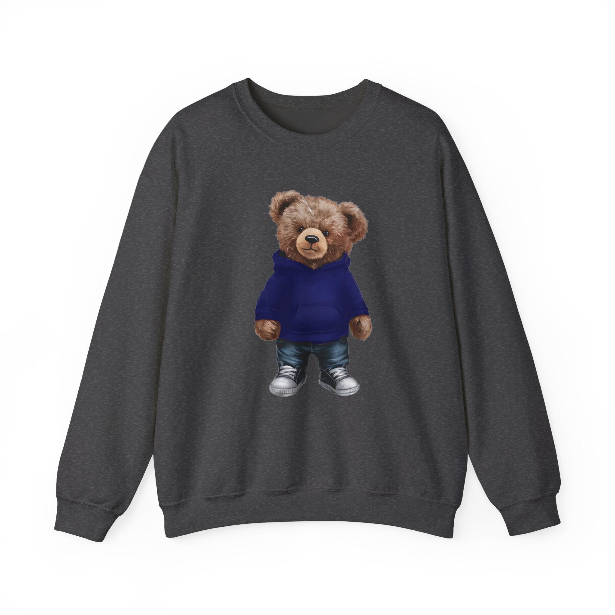 CUSTOMIZABLE Bear with Blue Hoodie Crewneck Sweatshirt | Perfect for Casual Days, Gift for Bear Lovers, Comfy Layer, Unisex Fashion, Cute Wardrobe Staple