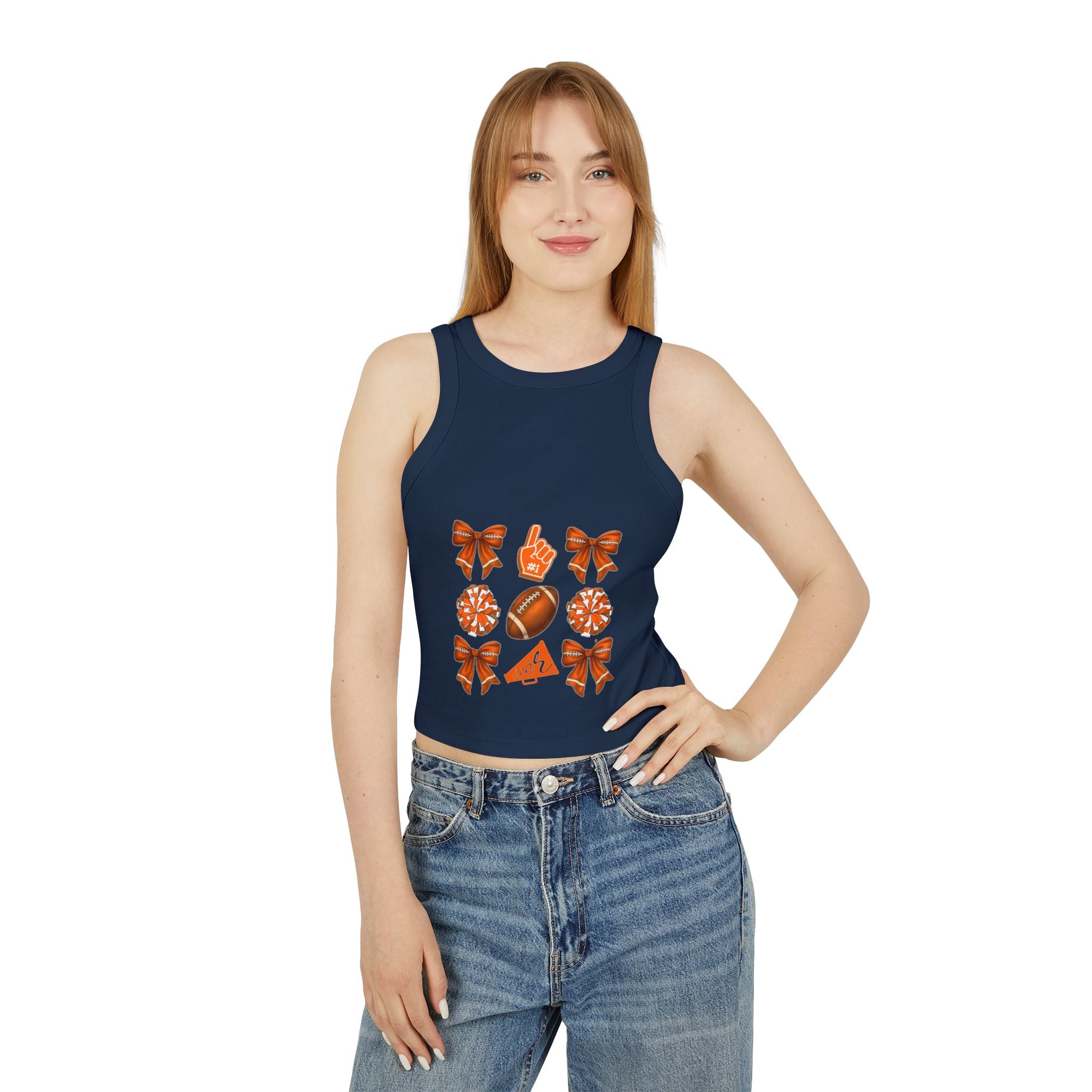 Customizable Orange Themed Game Day Tank