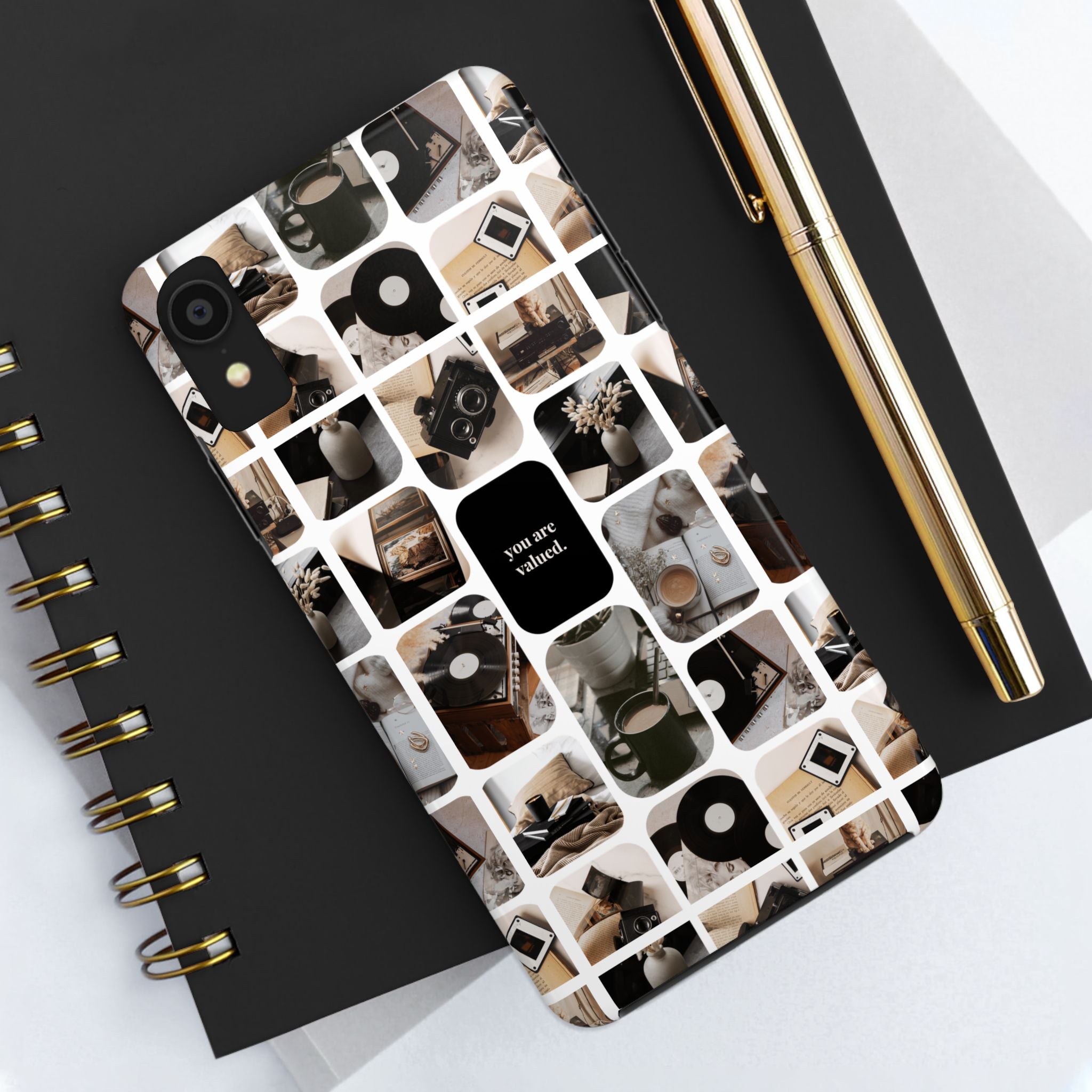 Retro Collage Phone Case - You Are Valued, Durable Protection for Your Device, Thoughtful Gift for Friends & Family, Perfect for Any [...]