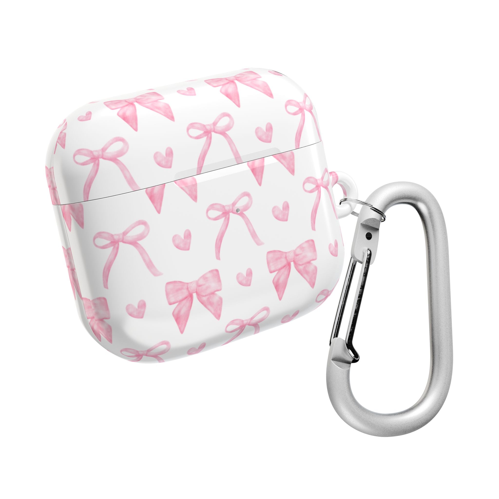 Cute Pink Bow AirPod Case Protectors, Aesthetic Earbuds Cover, Gift for Her, Stylish Tech Accessory