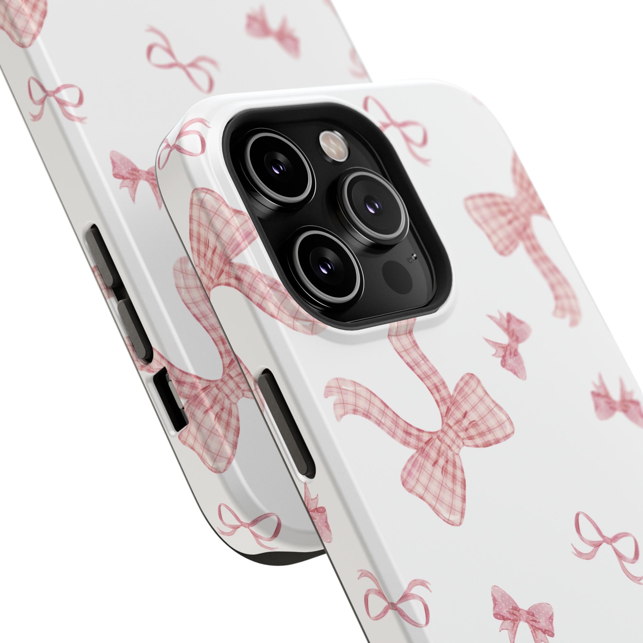 Customizable: Gingham Chic Bow Pattern Phone Case
