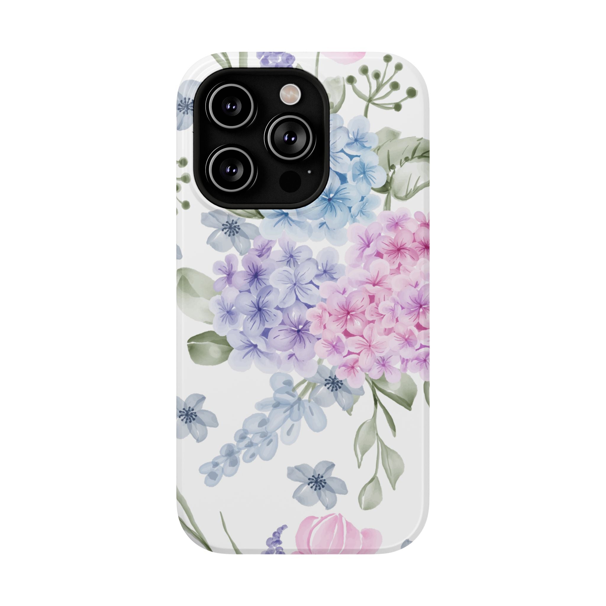 Customizable: Floral Hydrangea Impact-Resistant Phone Case