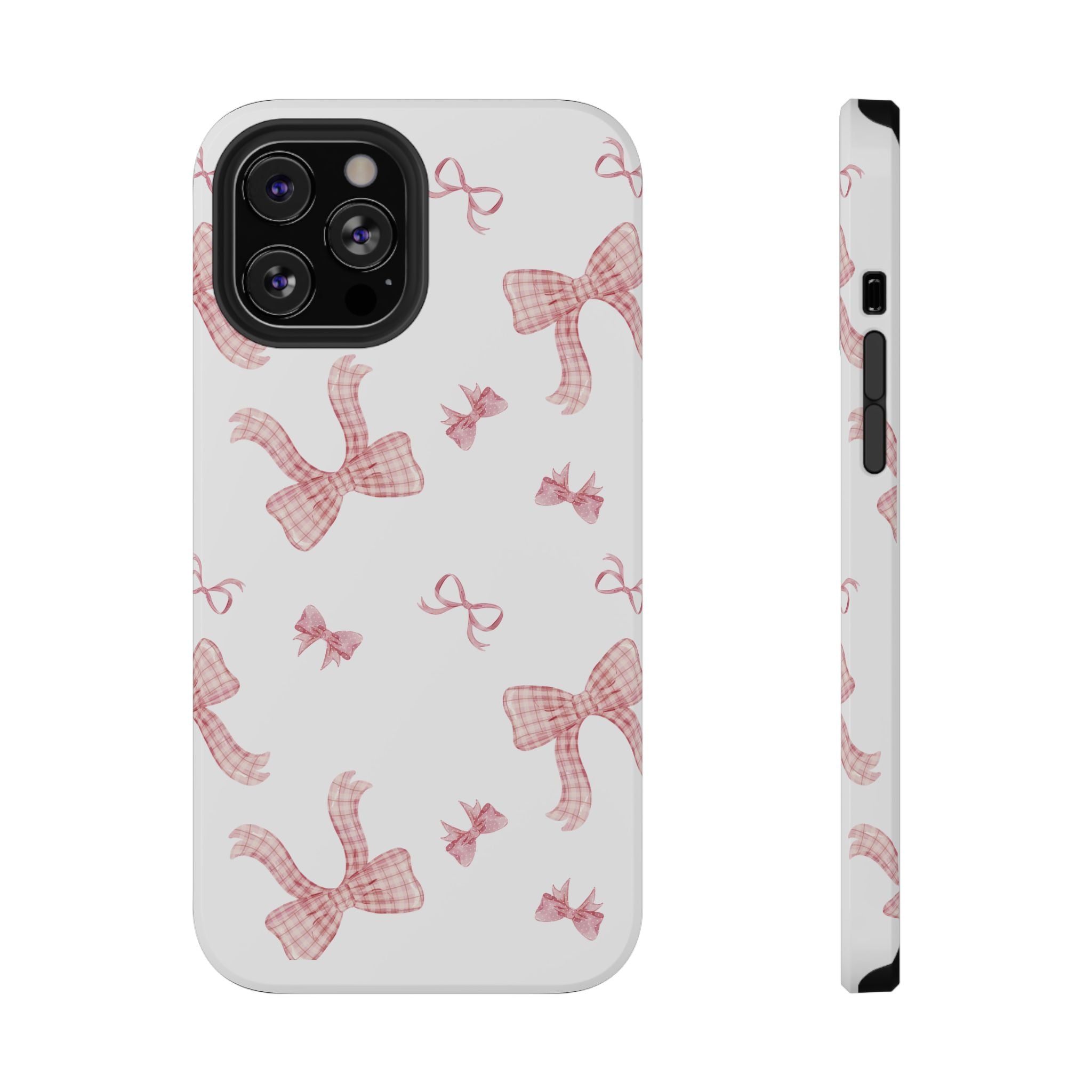 Customizable: Gingham Chic Bow Pattern Phone Case