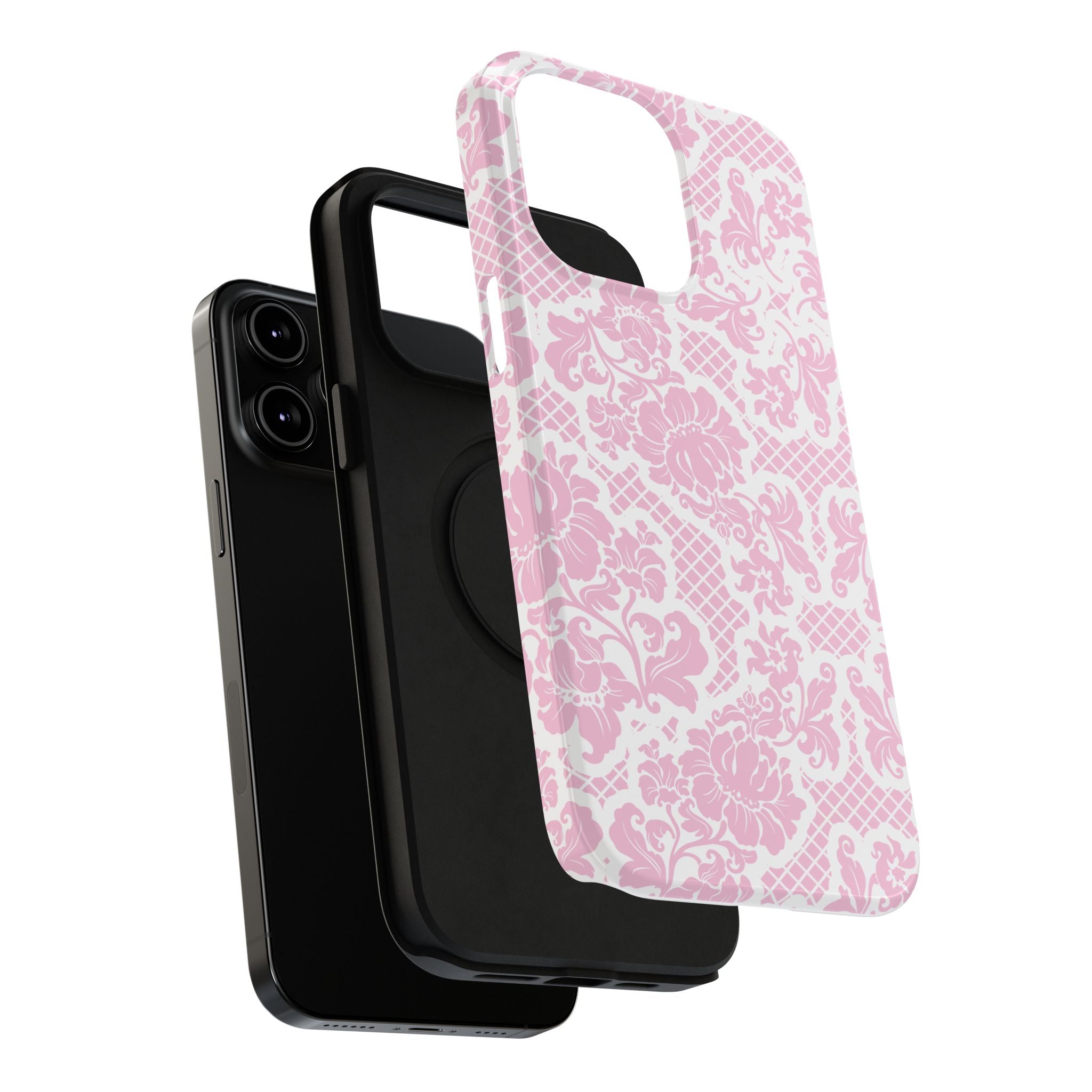 Customizable: Pink Lace Inspired Elegantly Chic Impact-Resistant Case