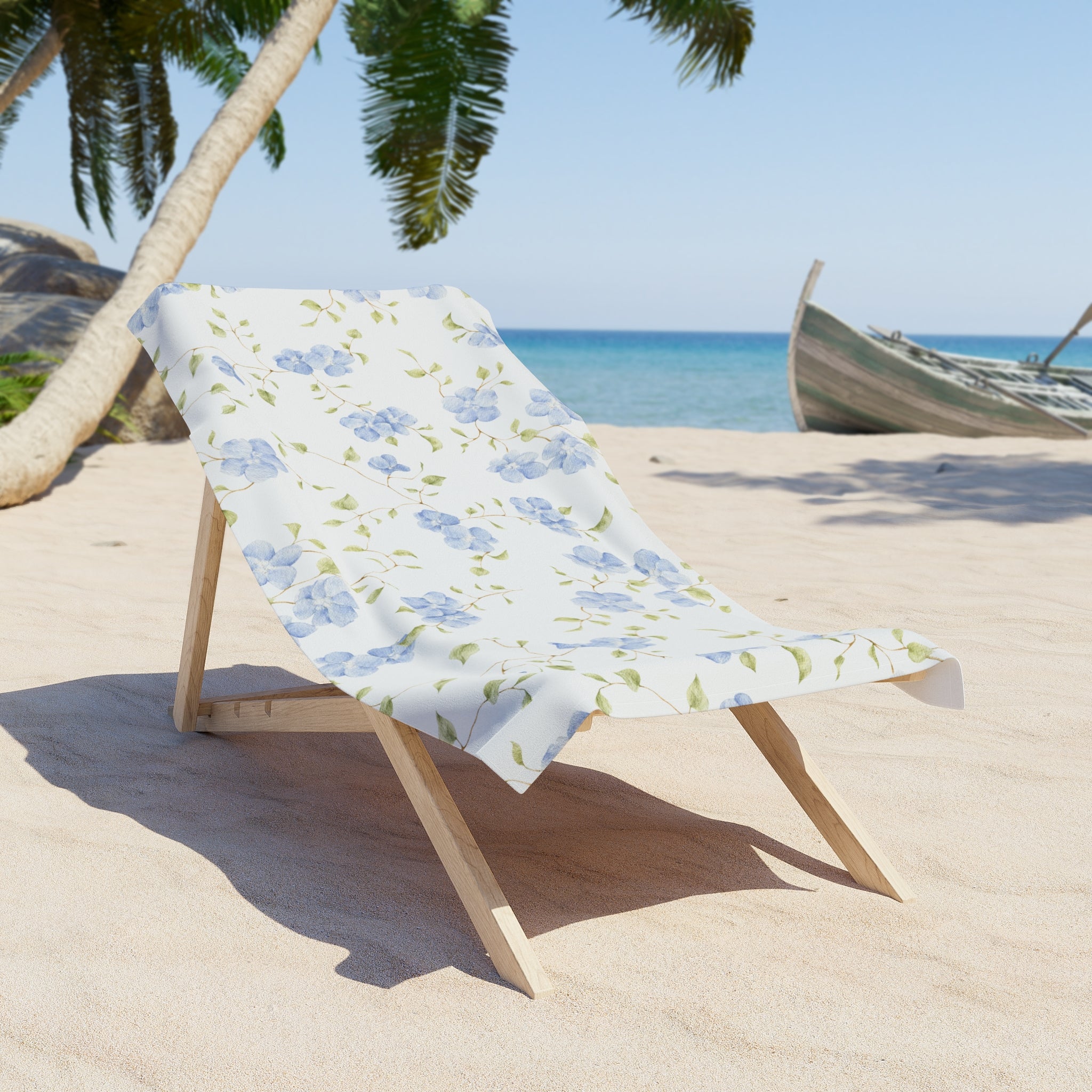 Customizable: Floral Beach Towel for Summer, Lightweight Towel, Quick-Dry Towel, Beach Day Essential, Poolside Accessories