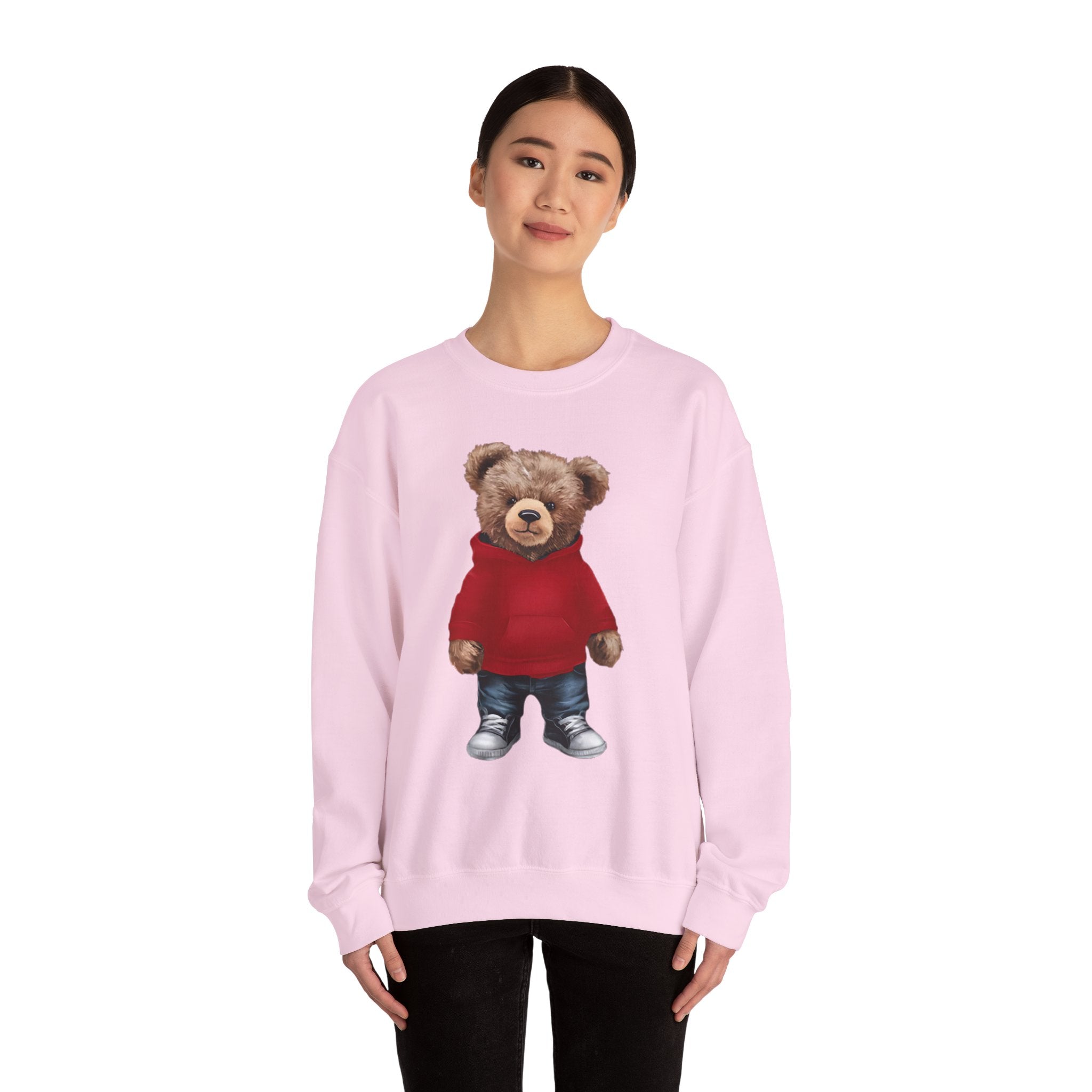CUSTOMIZABLE: Cozy Bear Red Hoodie Sweatshirt Crewneck