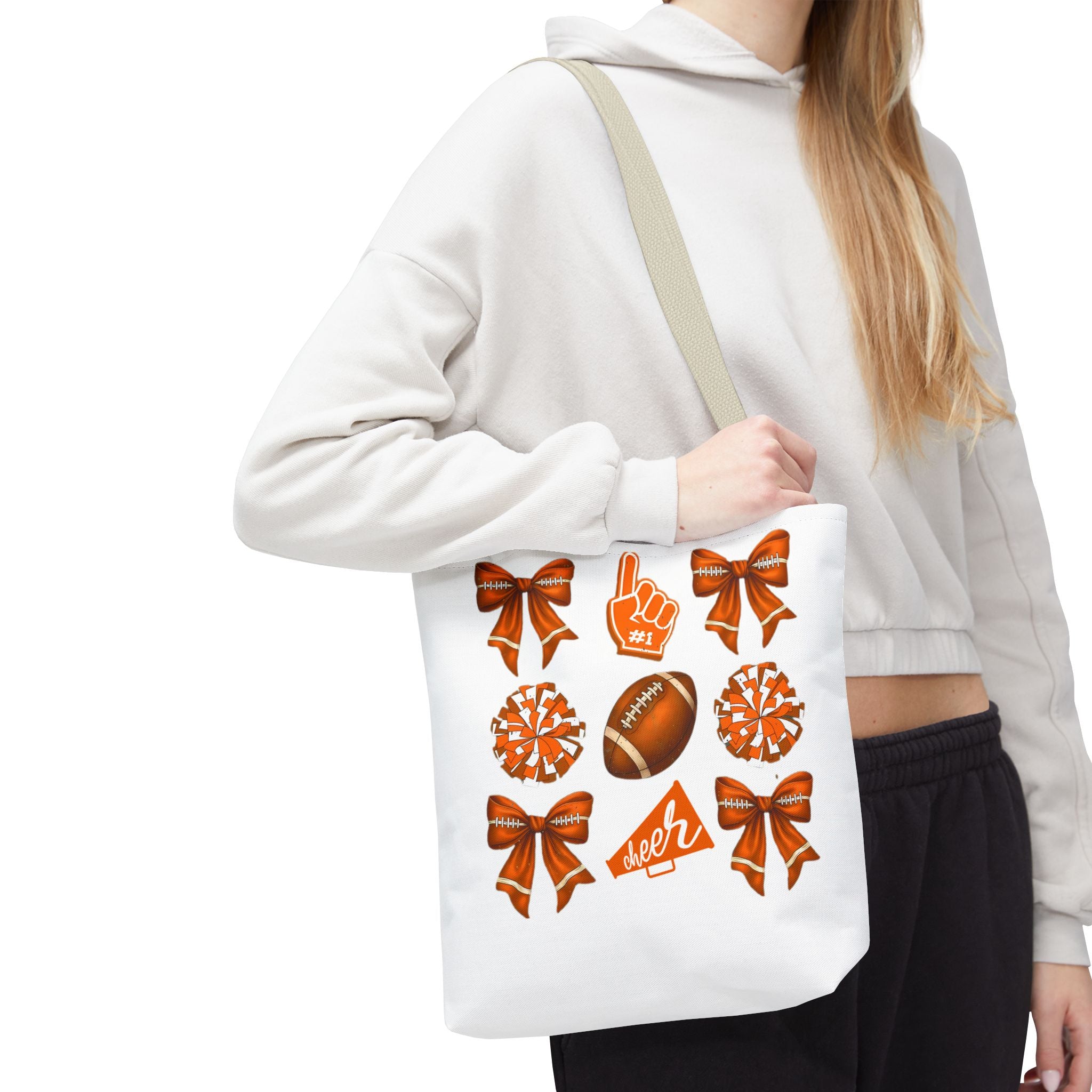 Orange Themed Game Day Tote Bag - College Commitment & Graduation Gift - School Pride Design