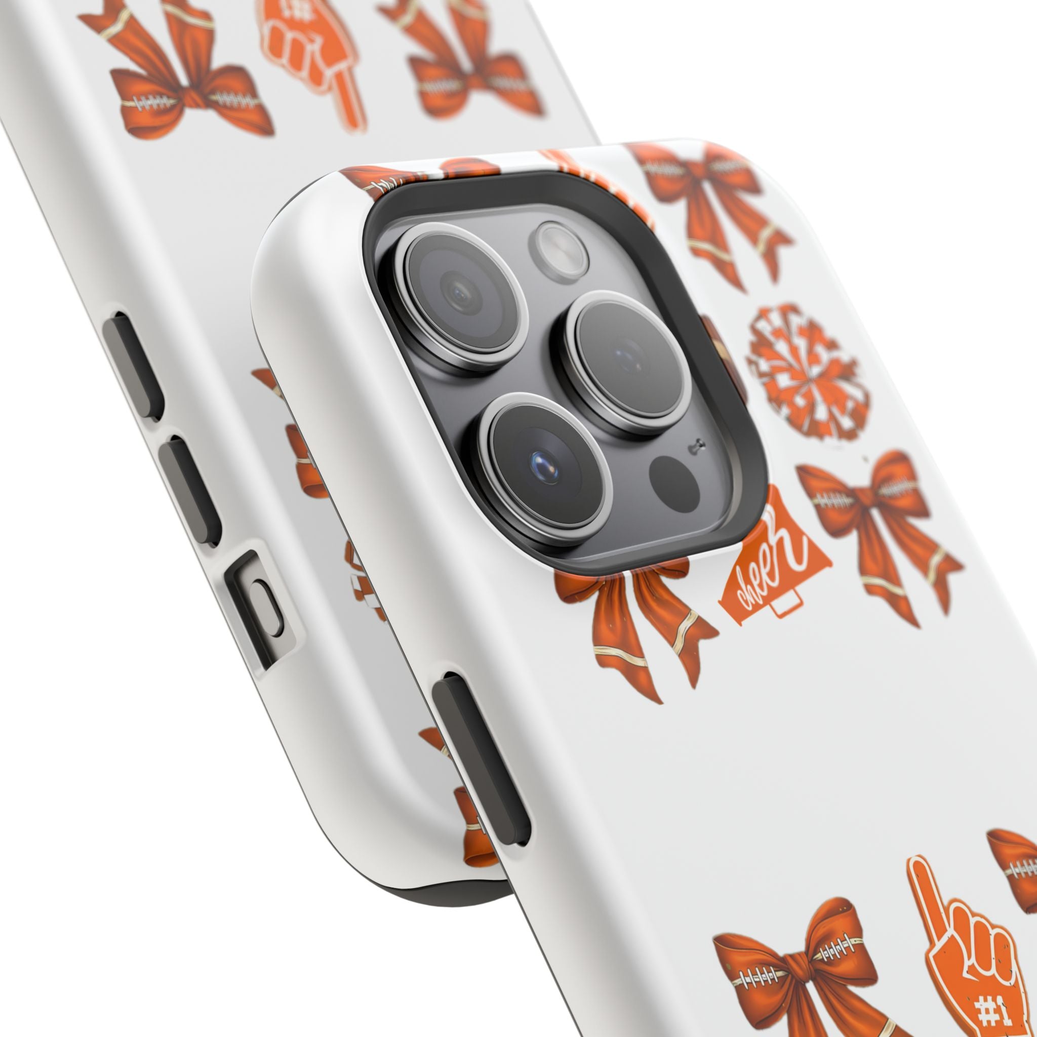 Customizable Orange-Themed Football Team Spirit Phone Case - Cheerful Accessories for Game Day, Unique Design for Fans, Sports Gift, Fall Celebrations, Team Pride